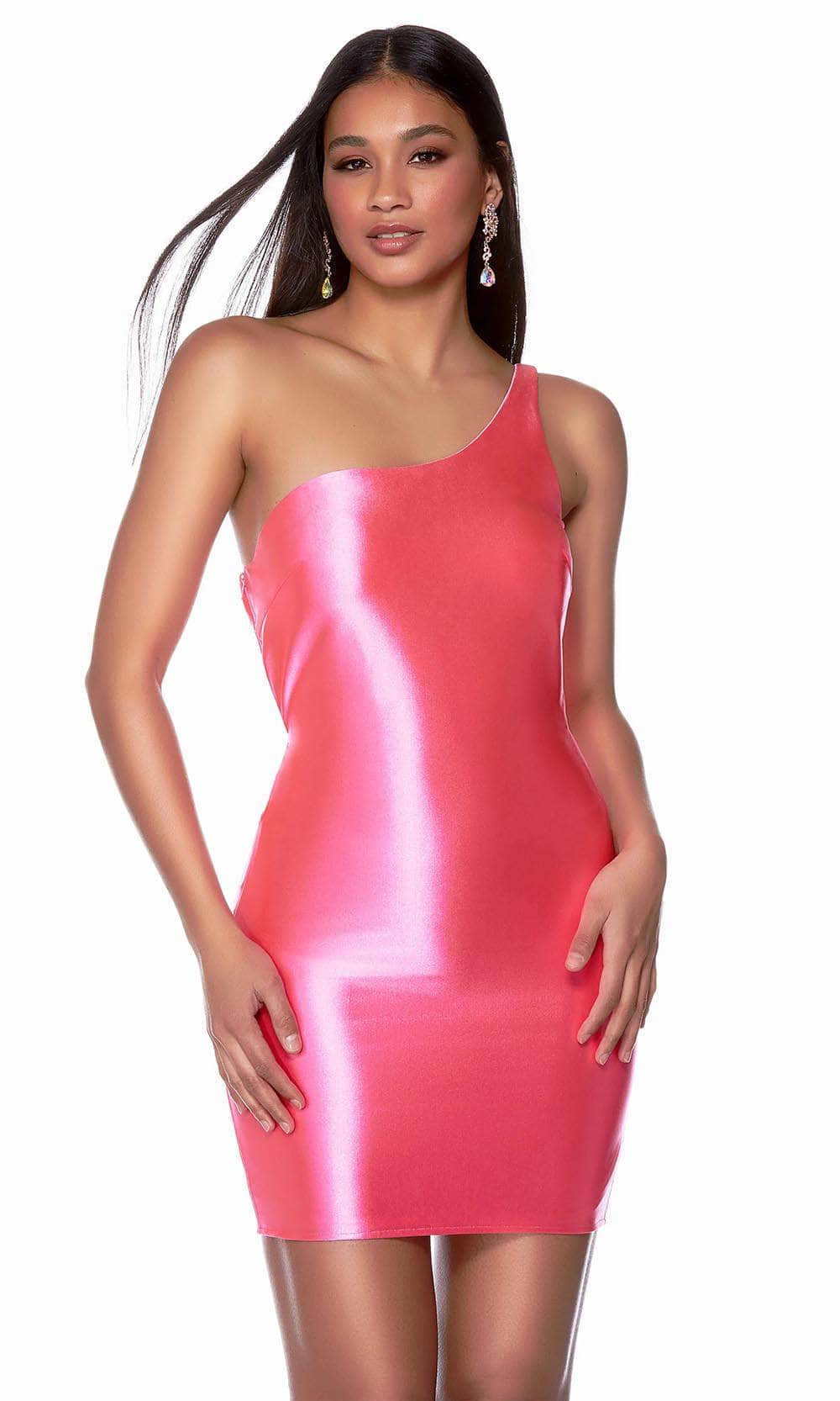 Alyce Paris 4705 - Short Satin Homecoming Dress - designer homecoming dress at Silhouette Dresses