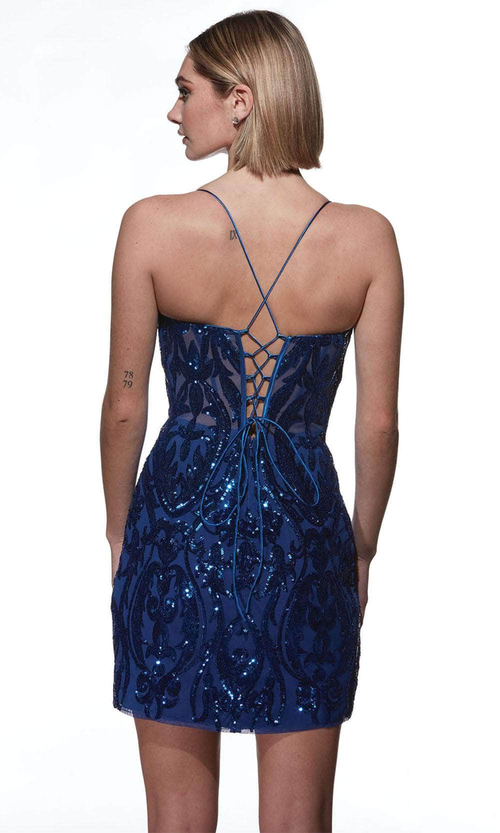 Alyce Paris 4900 - Sequin Embellished Sleeveless Cocktail Dress - view 5