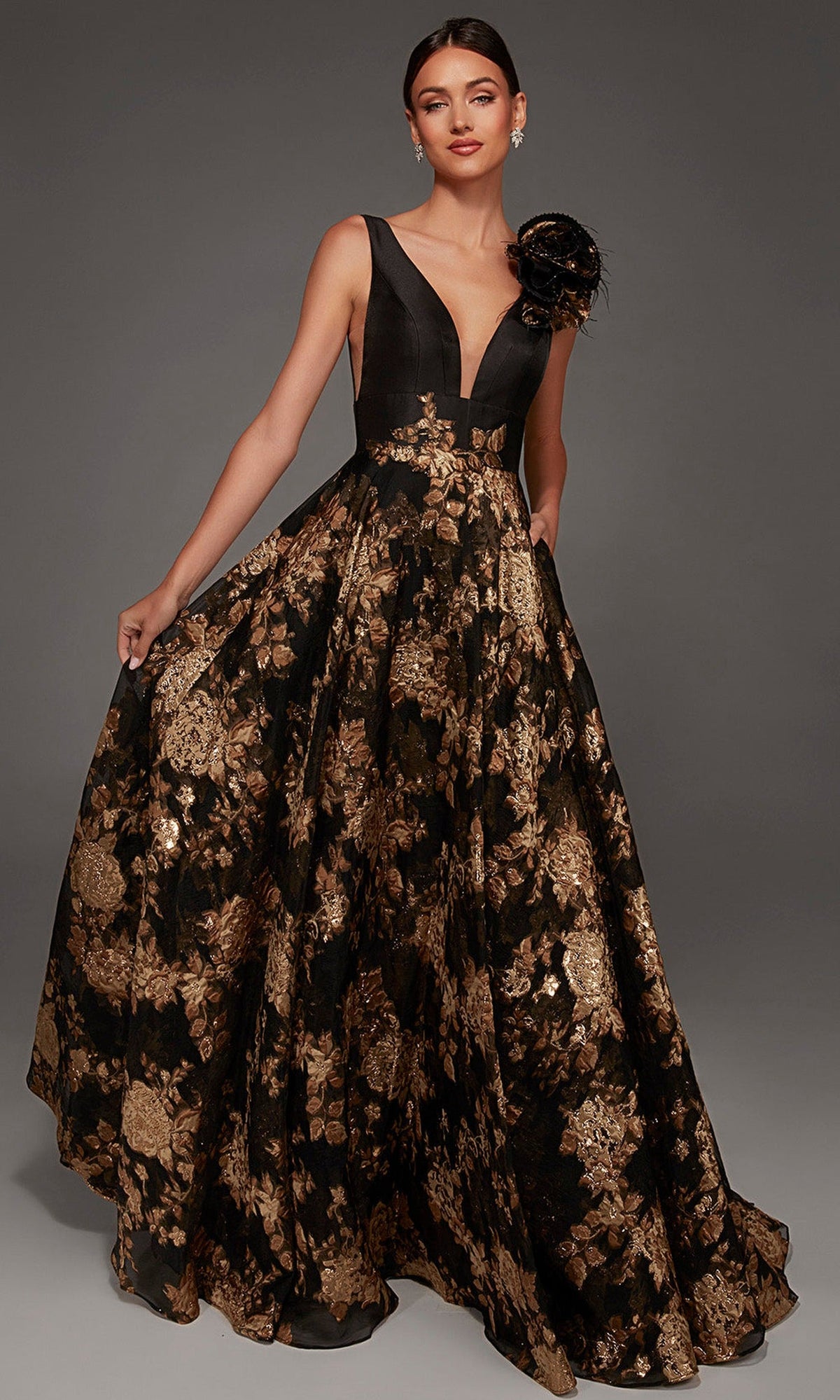 Alyce Paris 55008 - Sleeveless Burnout Organza A-Line Gown