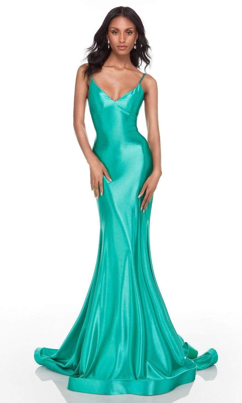 Alyce Paris - 61169 Long V-Neck Mermaid Gown - detail view