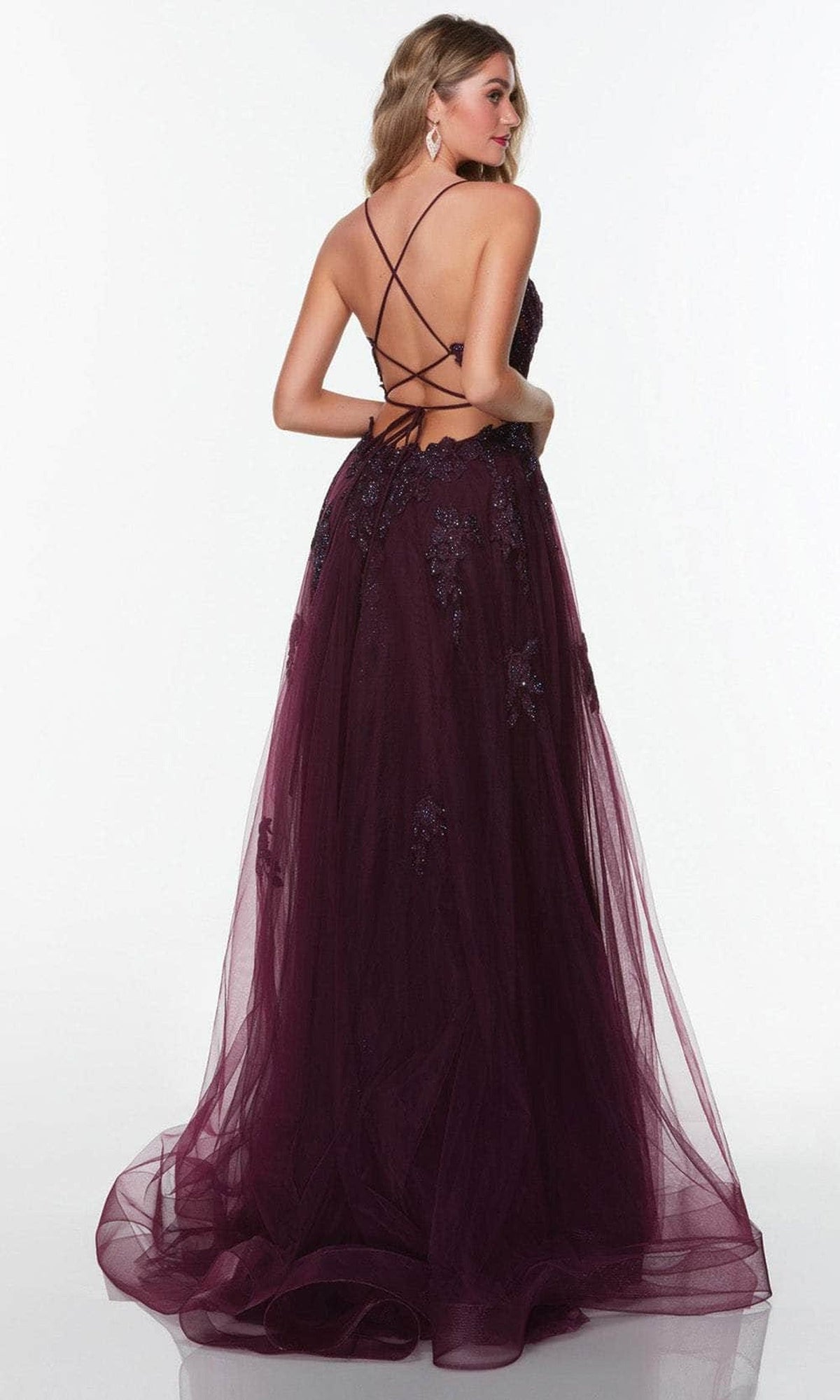 Alyce Paris 61263 - Lace Applique V-Neck Prom Ballgown