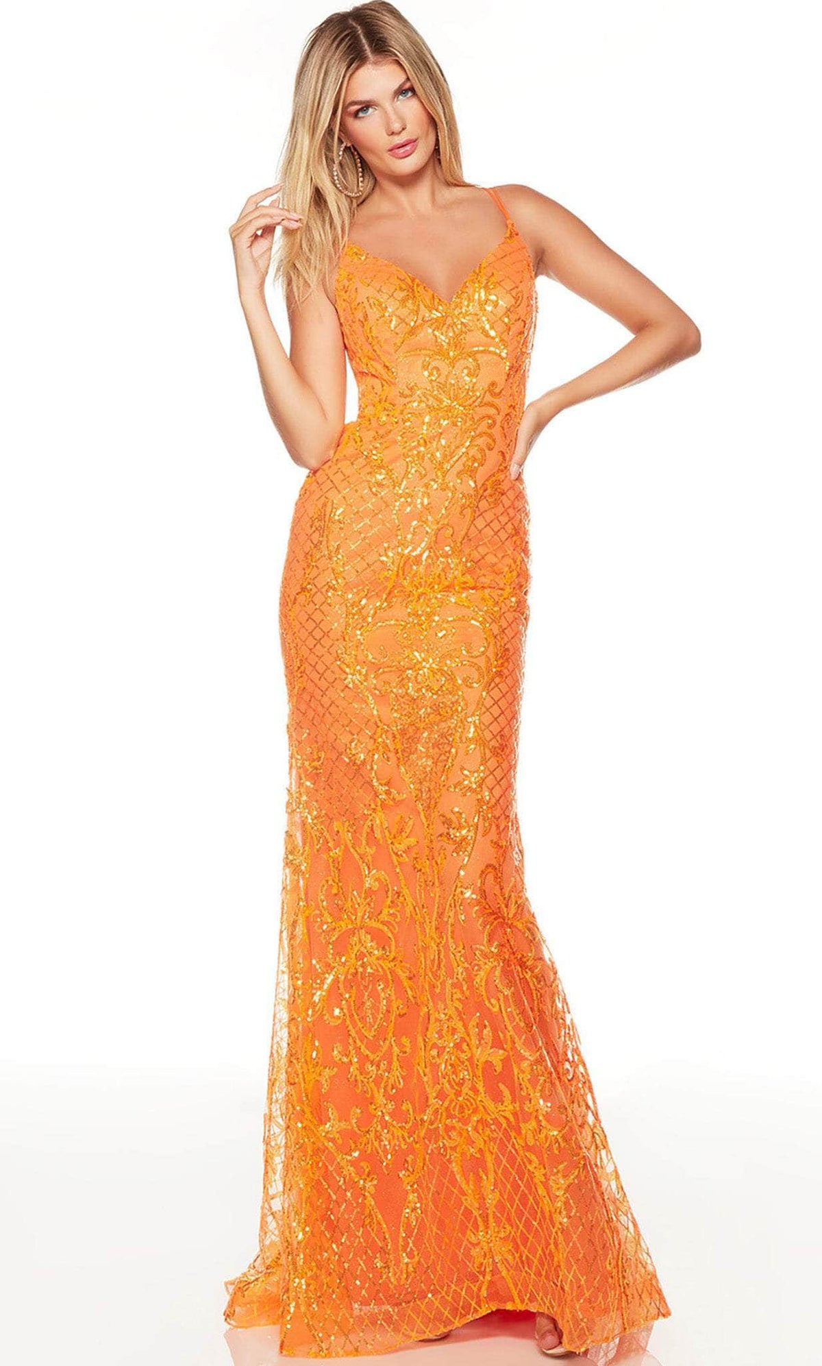 Alyce Paris 61330 - Strappy Back Sequin Prom Gown - designer prom dress at Silhouette Dresses