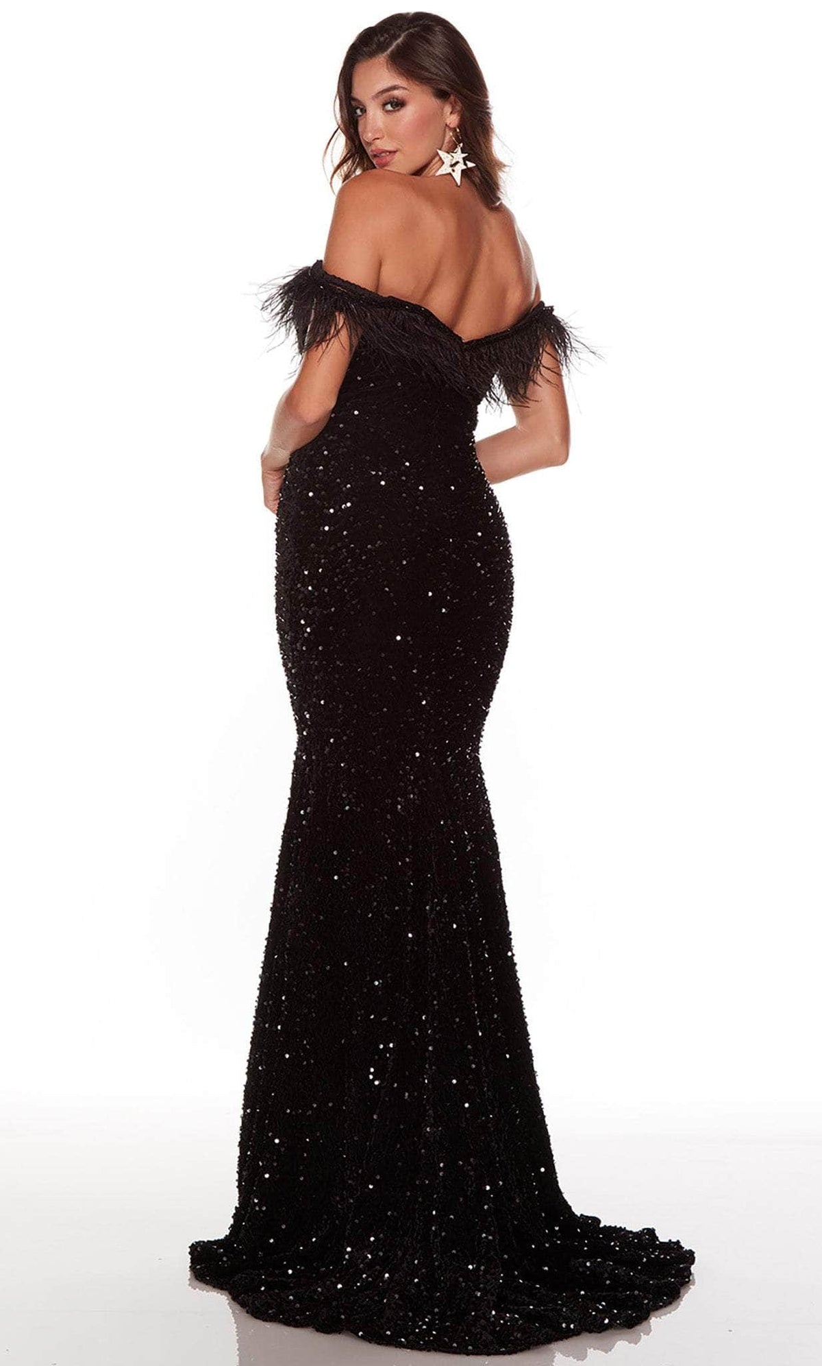 Alyce Paris 61373 - Feathered Sweetheart Sequin Prom Gown - Silhouette Dresses