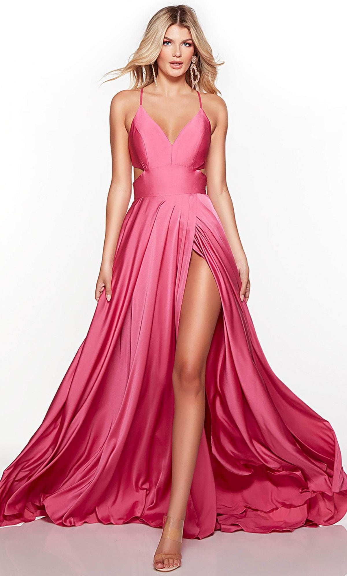 Alyce Paris 61460 - Deep V-Neck Cutout Prom Gown - back view