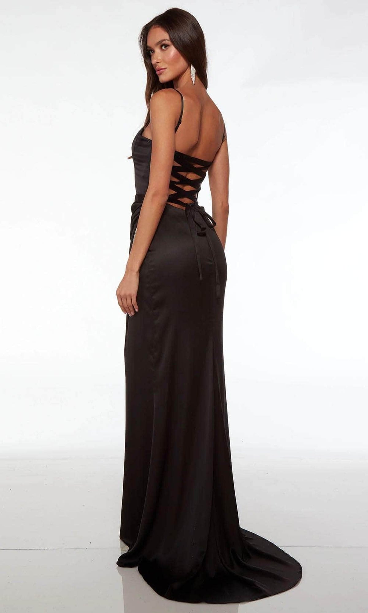 Alyce Paris 61485 - V-Neck Corset Satin Prom Gown