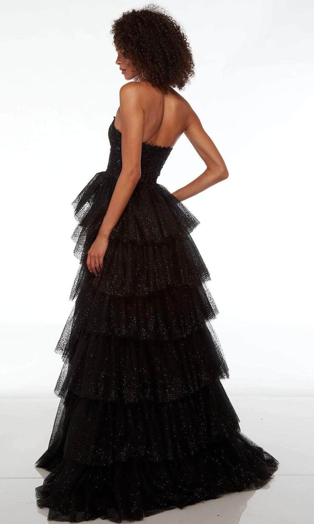Alyce Paris 61525 - Plunging Sweetheart Tiered Prom Gown