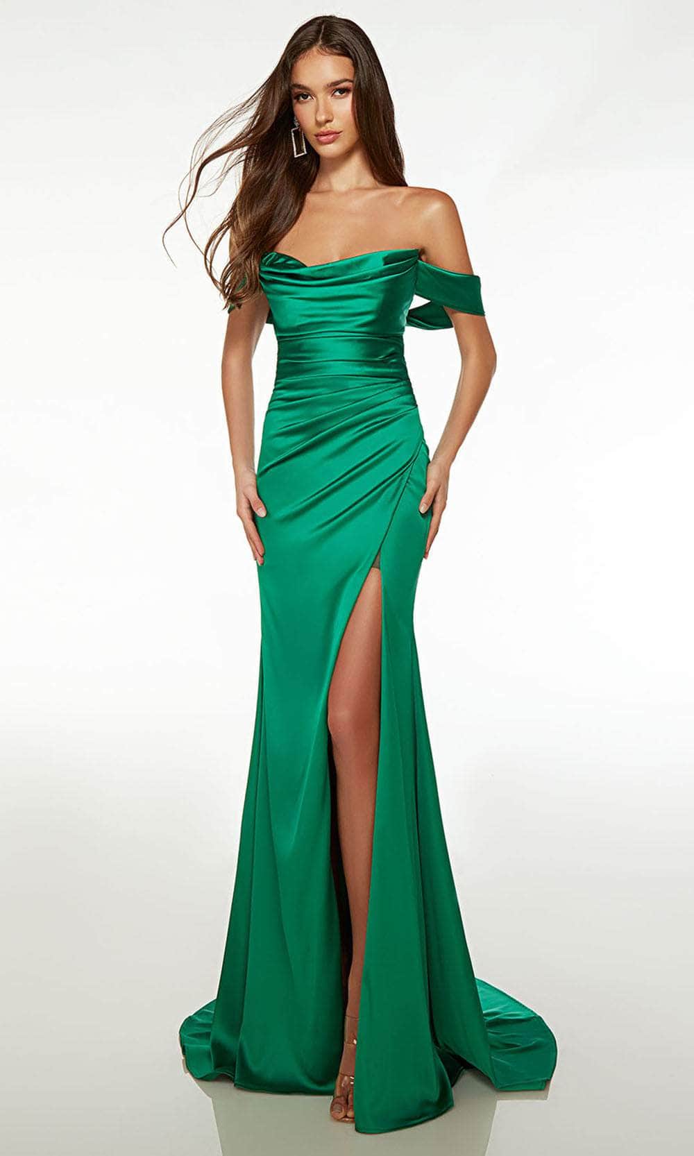 Alyce Paris 61571 - Draped Satin Prom Dress - back view