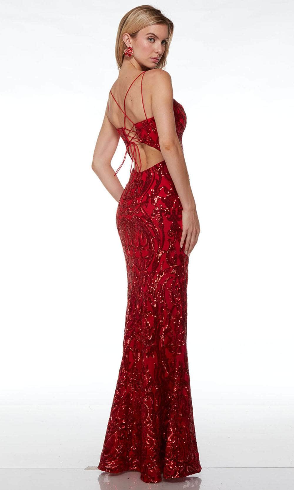 Alyce Paris 61677 - Sequin Embellished Mermaid Prom Dress - back view