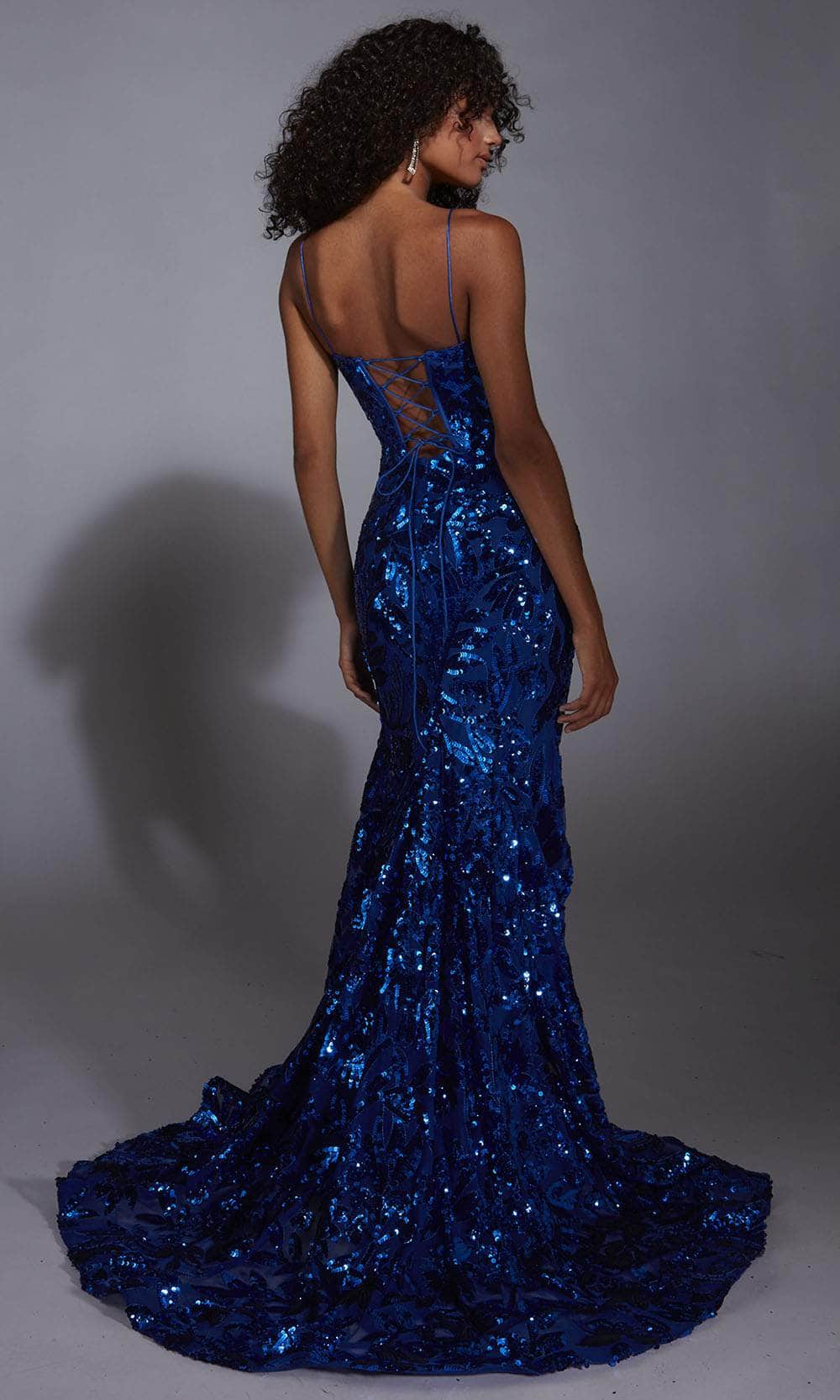 Alyce Paris 61755 - Embroidered Sequin Fitted Gown - detail view