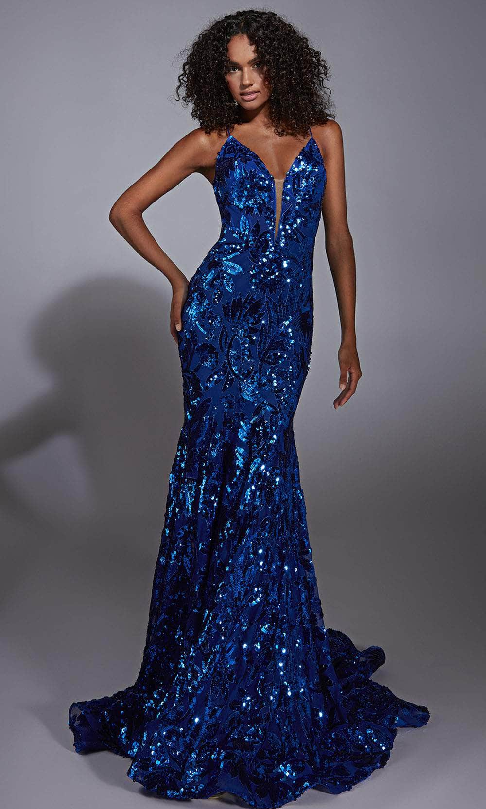 Alyce Paris 61755 - Embroidered Sequin Fitted Gown - view 4