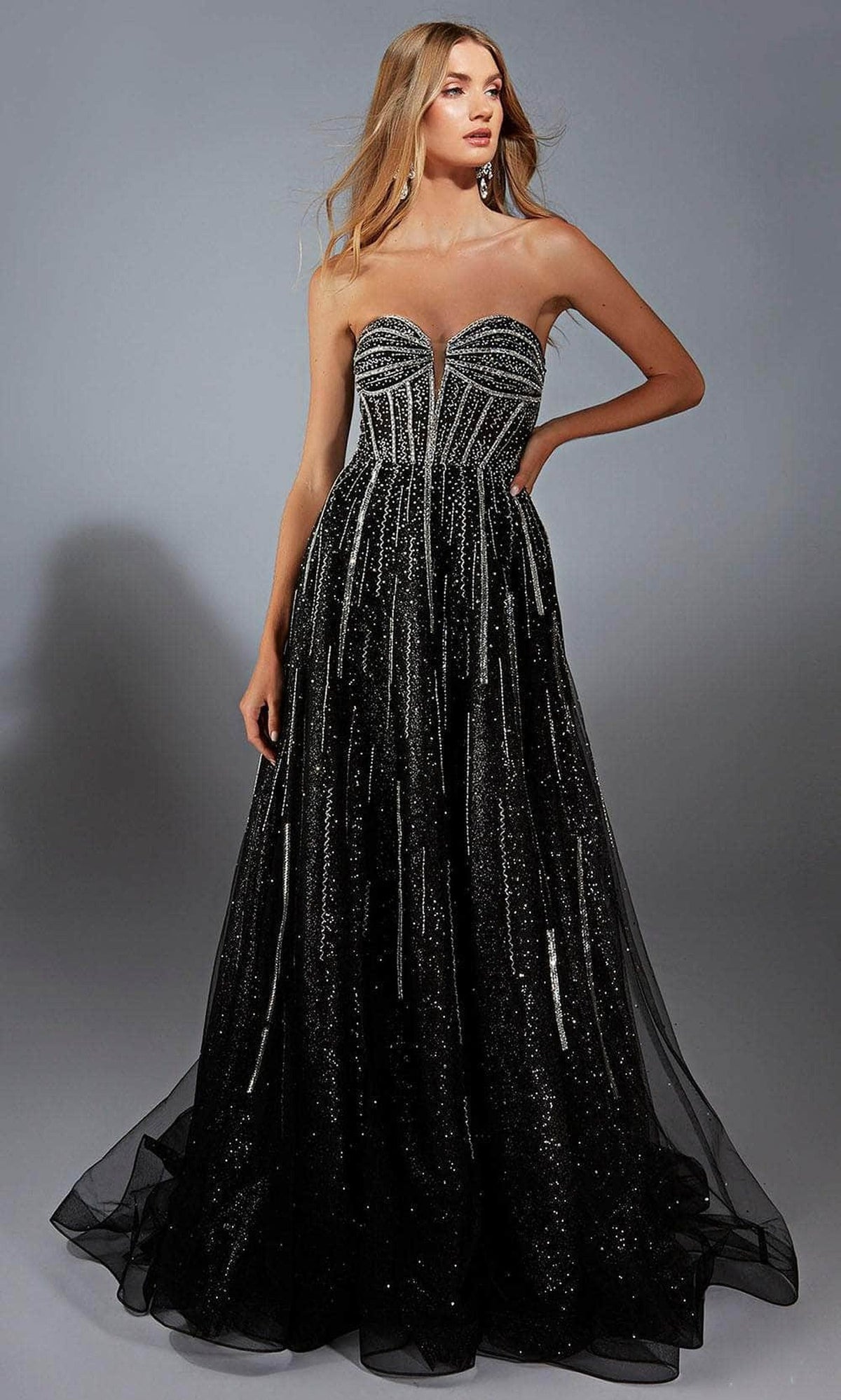 Alyce Paris 61770 - Glitter Strapless A-Line Gown