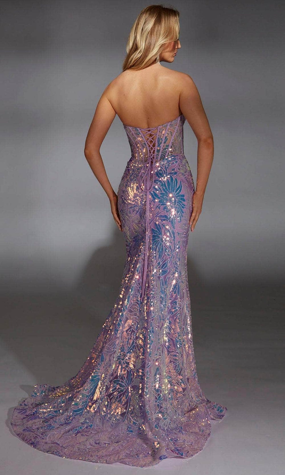 Alyce Paris 61862 - Strapless Sequined Sheath Gown