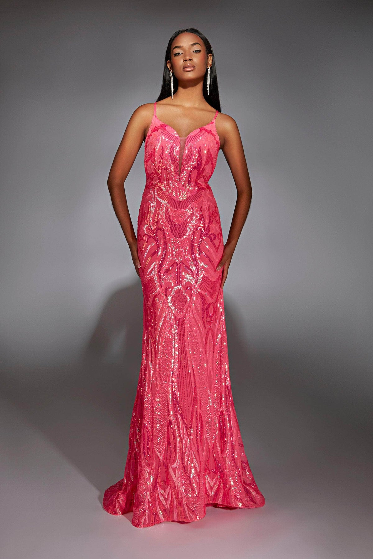 Alyce Paris 61930 - Dazzling Sequin Sheath Gown - designer prom dress at Silhouette Dresses