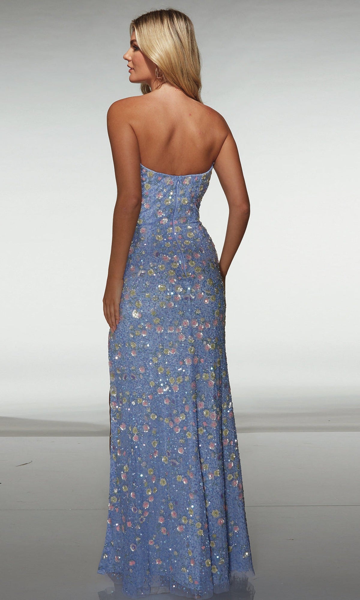 Alyce Paris 61998 - Embellished Fitted Gown with Heart Slit