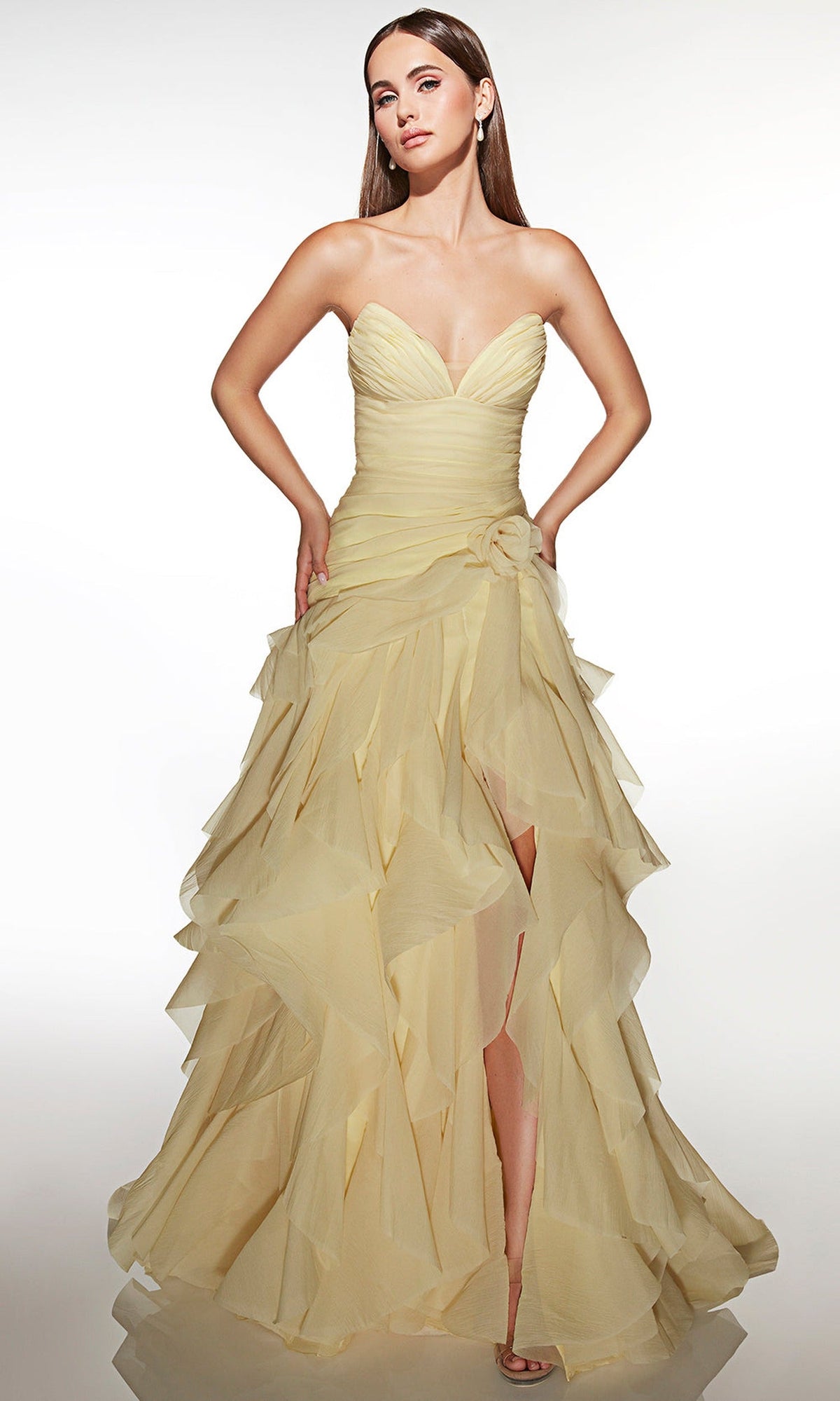 Alyce Paris 62024 - Layered Strapless Gown With Sweetheart Bodice