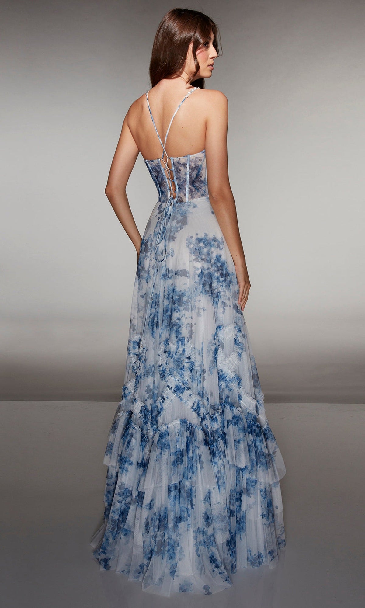 Alyce Paris 62028 - Floral Tulle A Line Gown