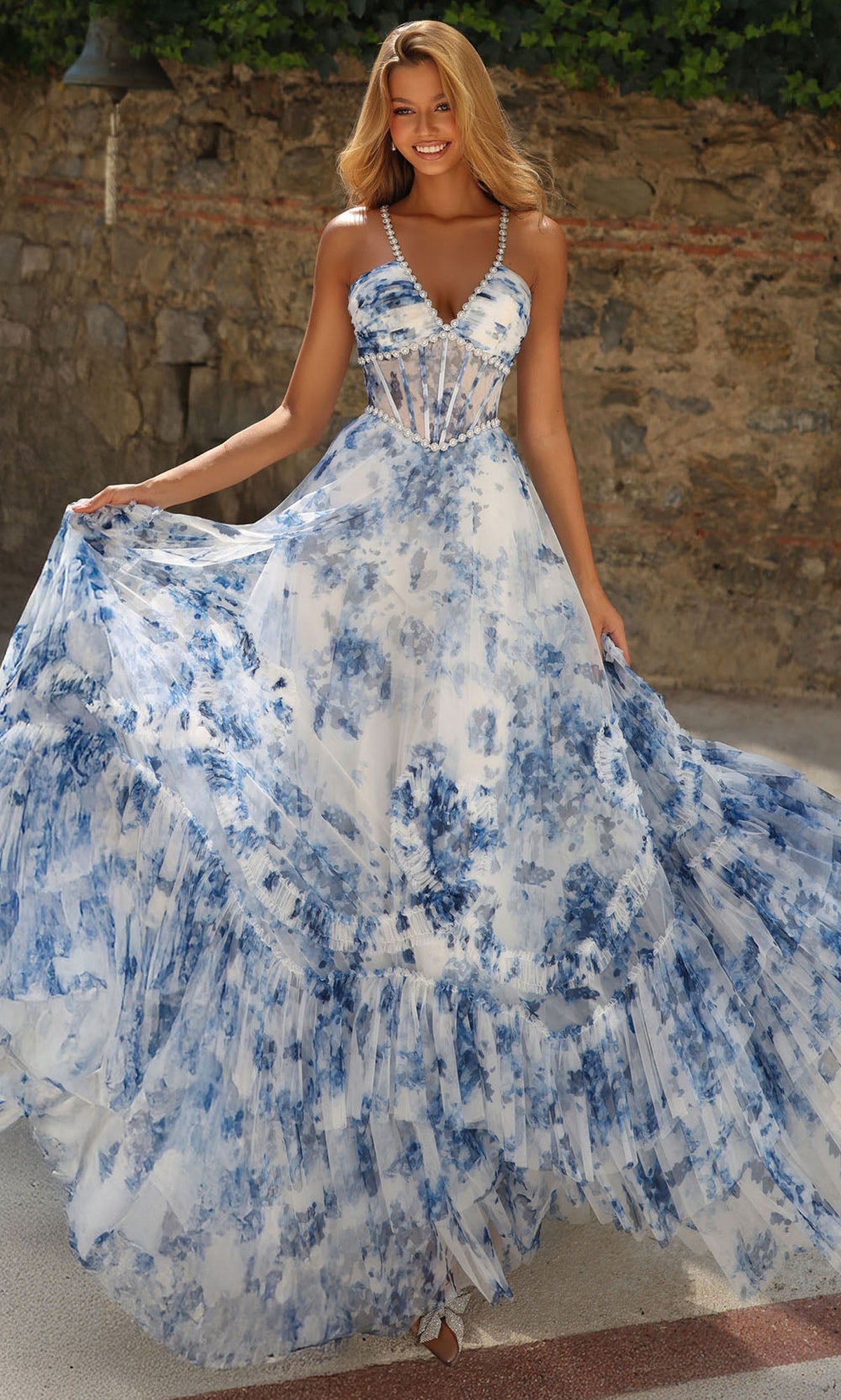 Alyce Paris 62028 - Floral Tulle A Line Gown
