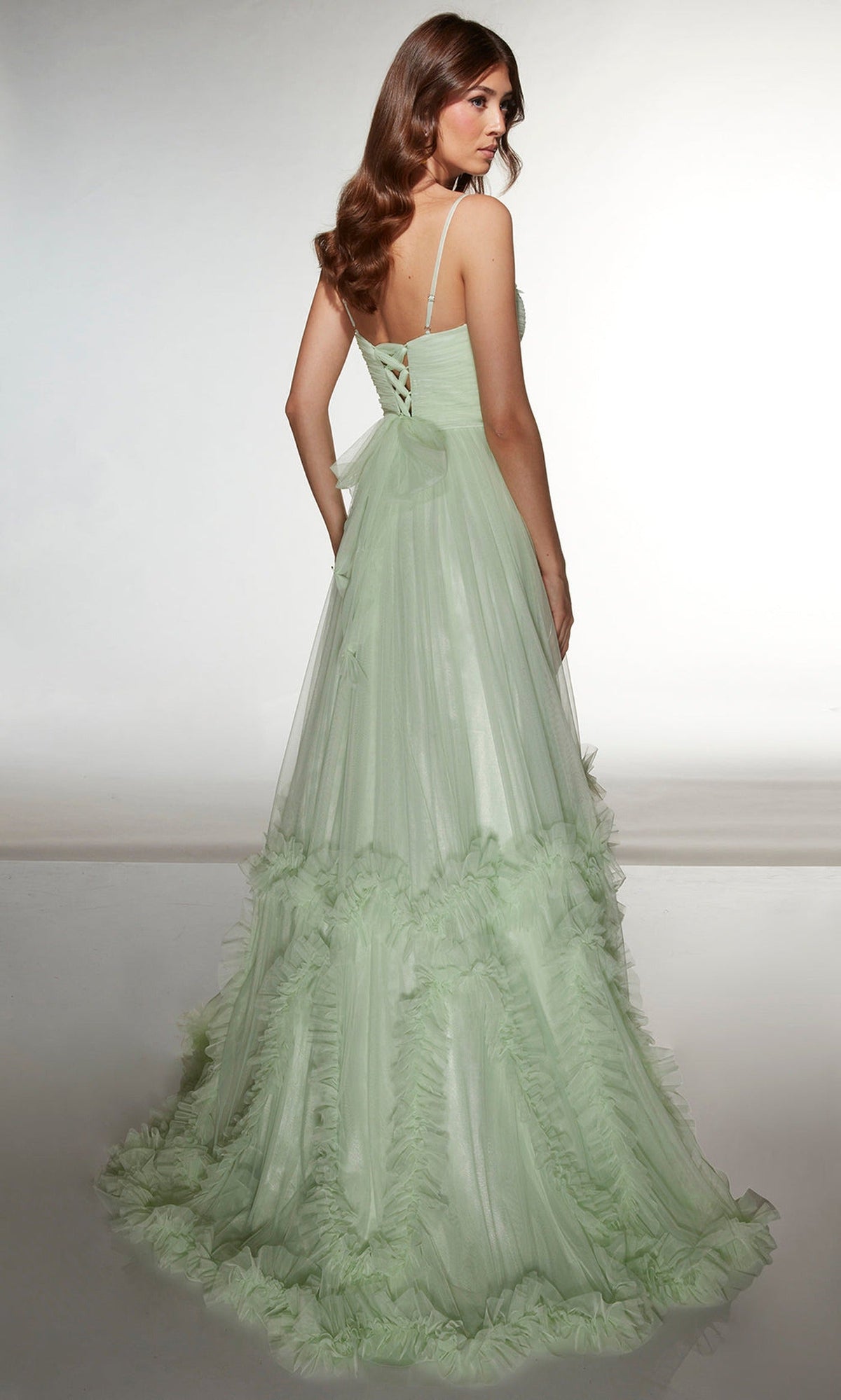 Alyce Paris 62043 - Romantic tulle ballgown with ruffle skirt