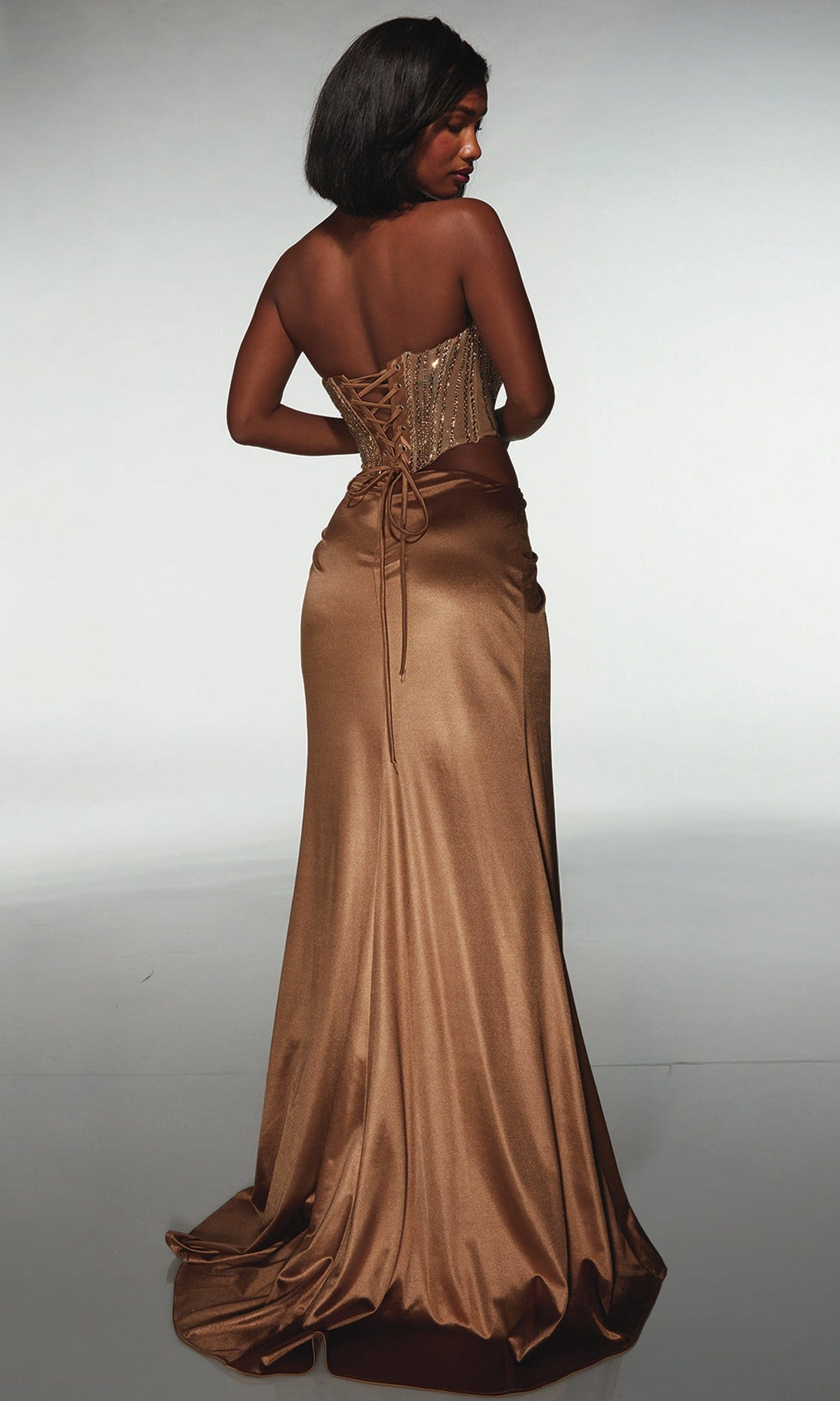 Alyce Paris 62087 - Strapless Beaded Corset Gown