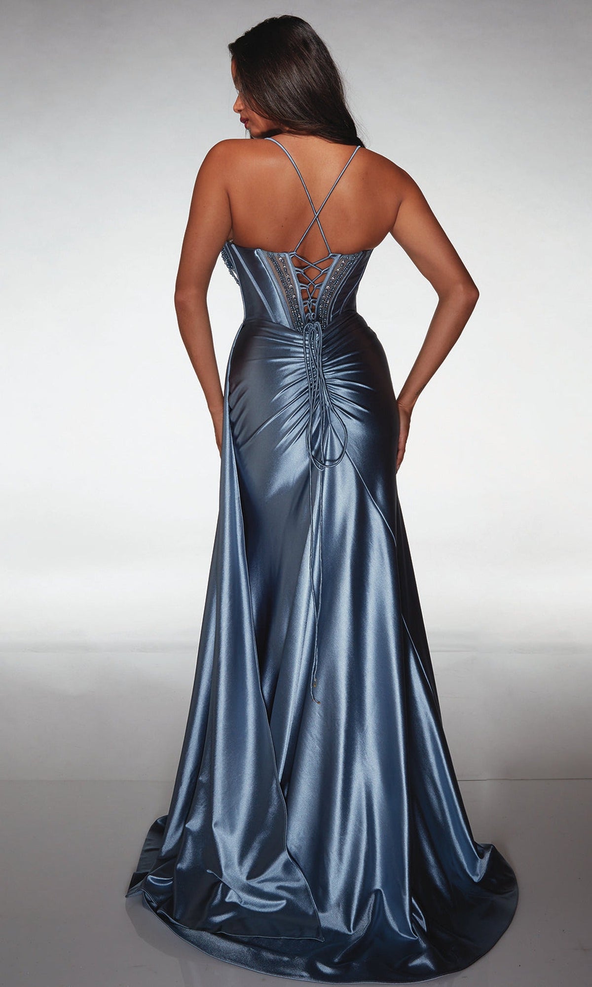 Alyce Paris 62160 - Stretch Satin Corset Evening Gown
