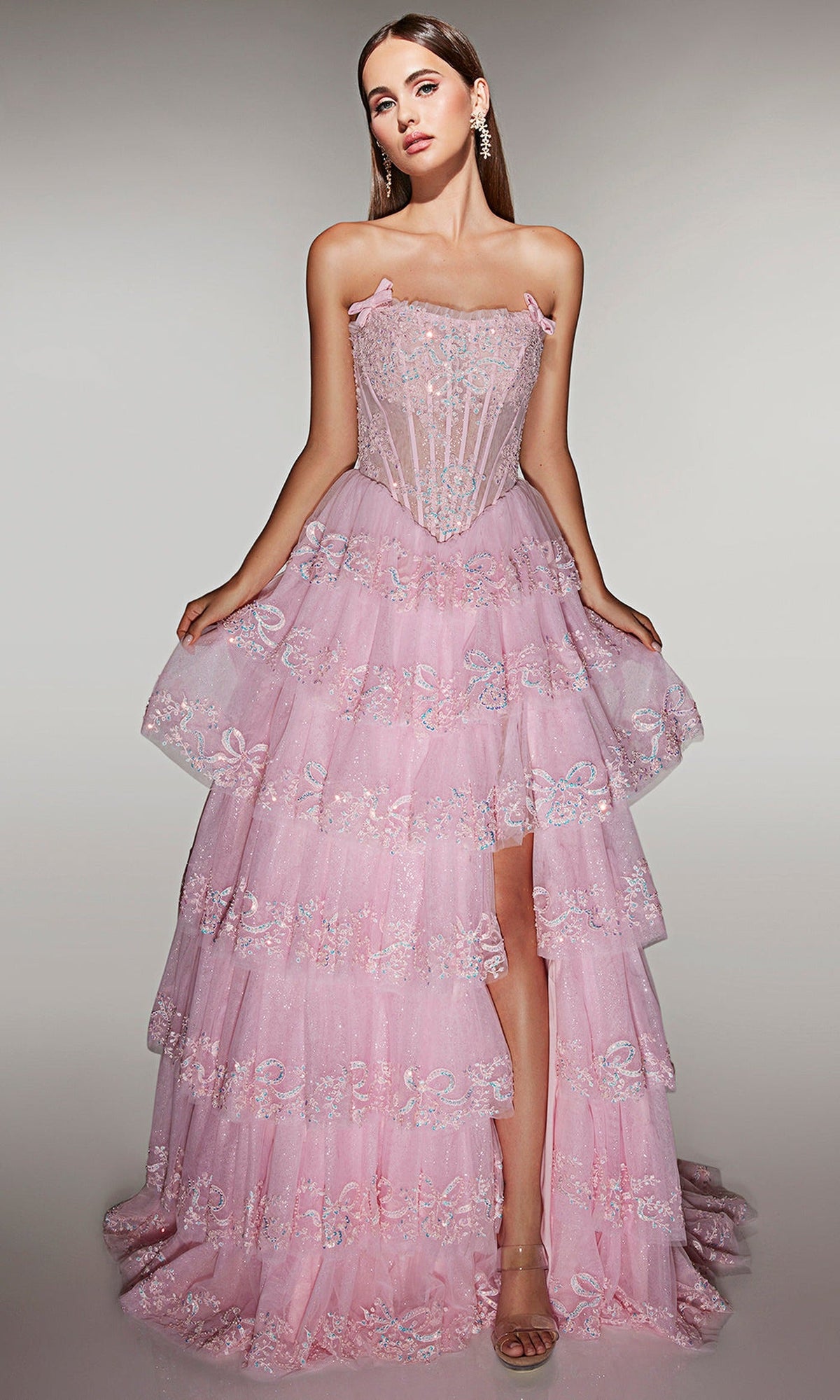 Alyce Paris 62191 - Tiered Ball Gown with Beaded Corset