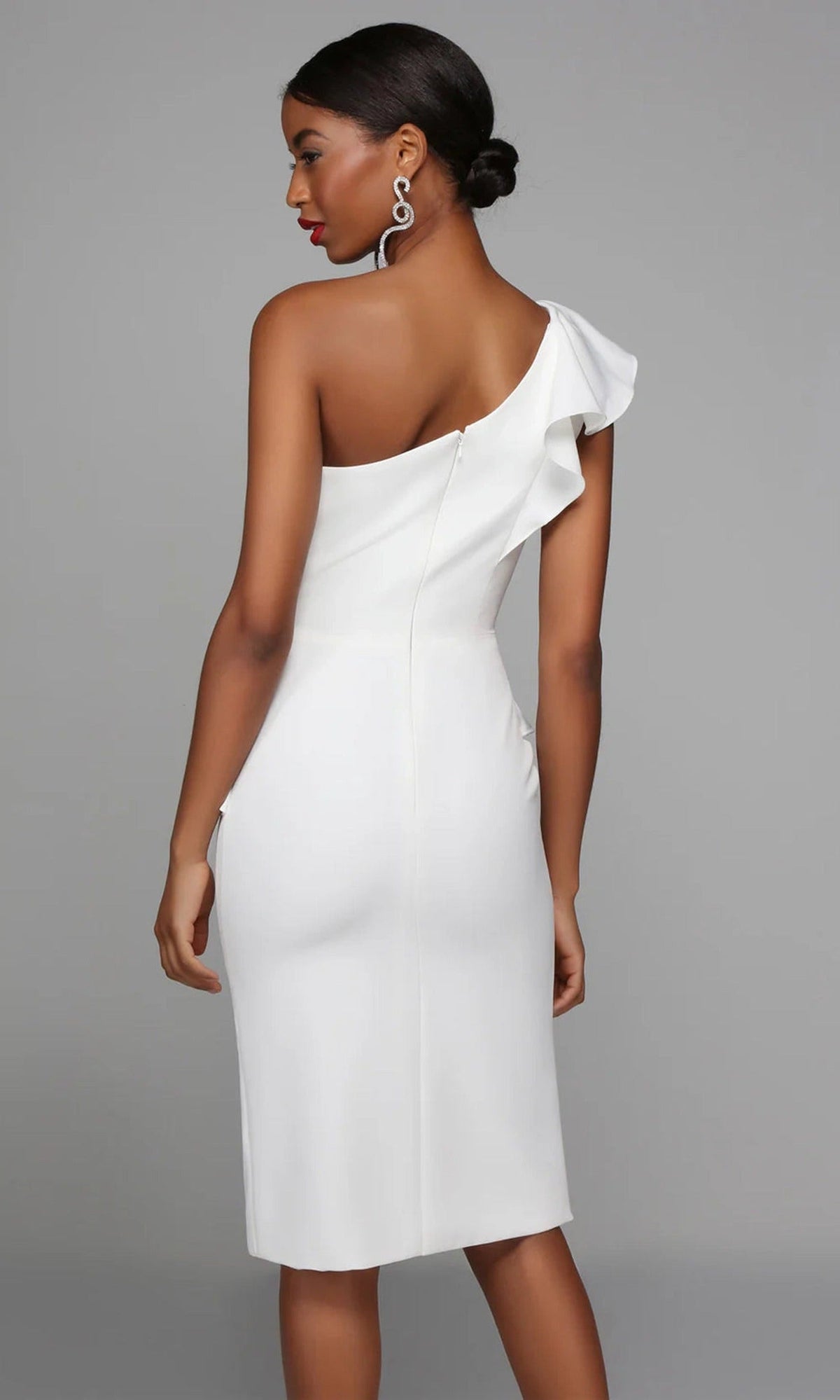Alyce Paris 70007 - Ruffle Trimmed One Shoulder Dress