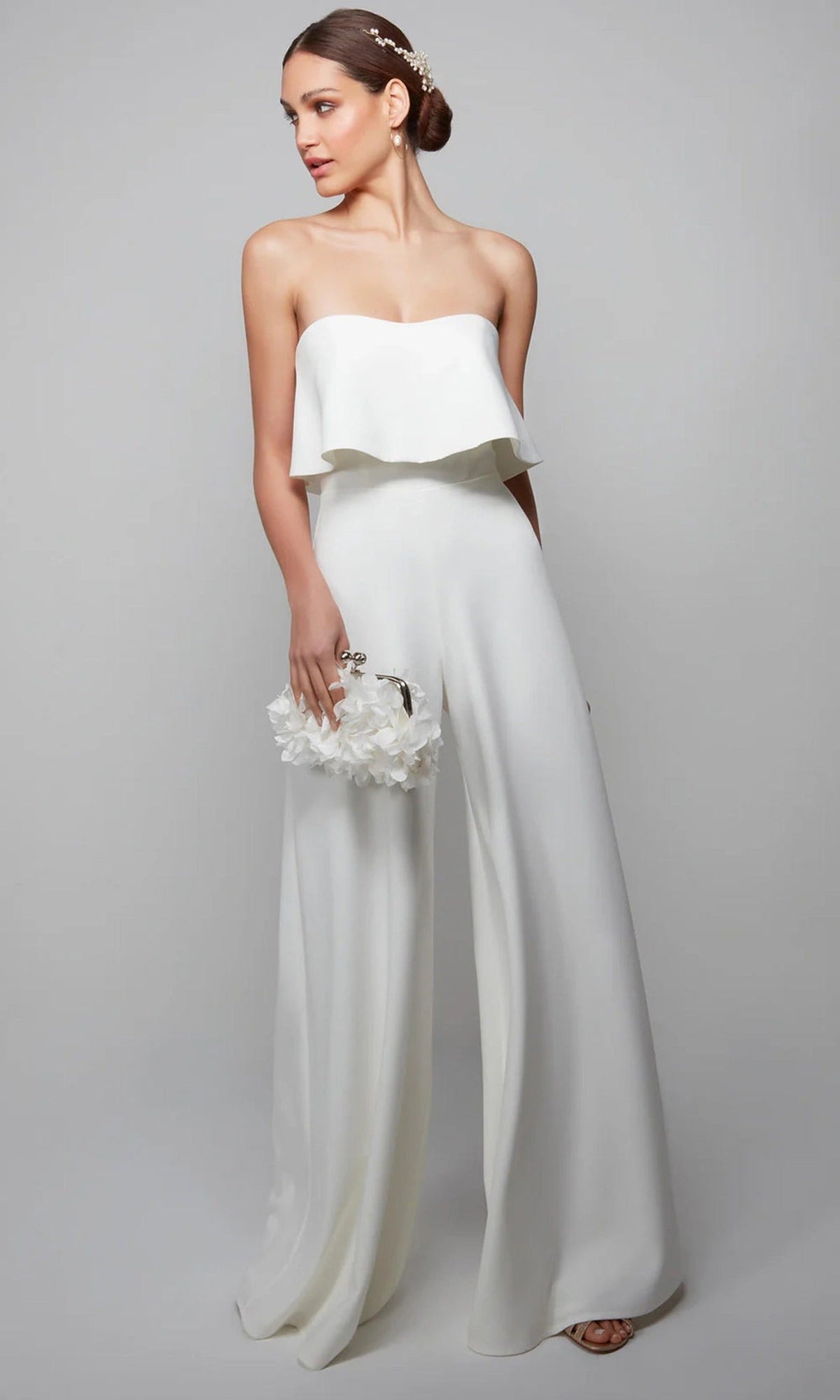 Alyce Paris 70015 - Strapless Flounce Bodice Jumpsuit