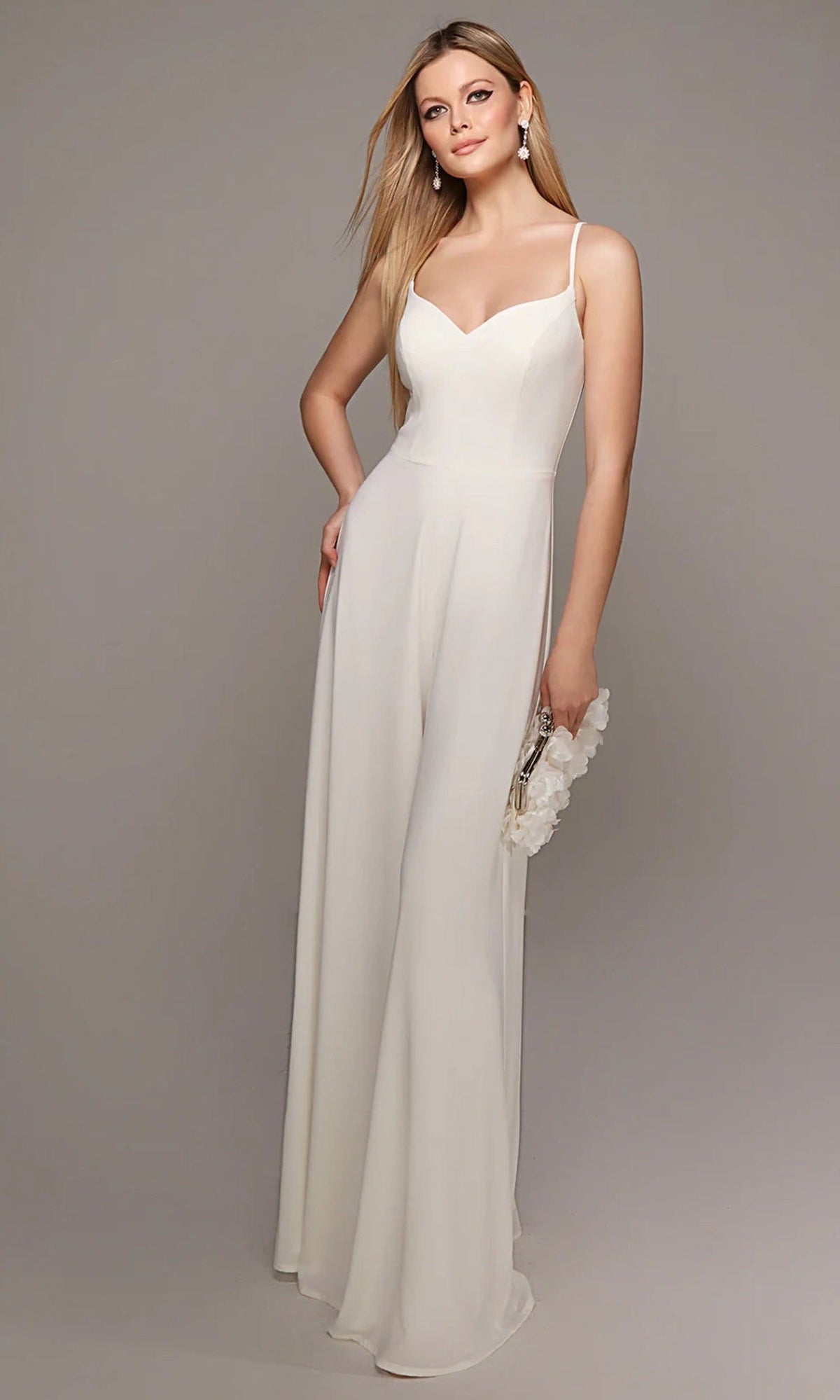 Alyce Paris 70022 - Spaghetti Strap Soft Flowing Jumpsuit