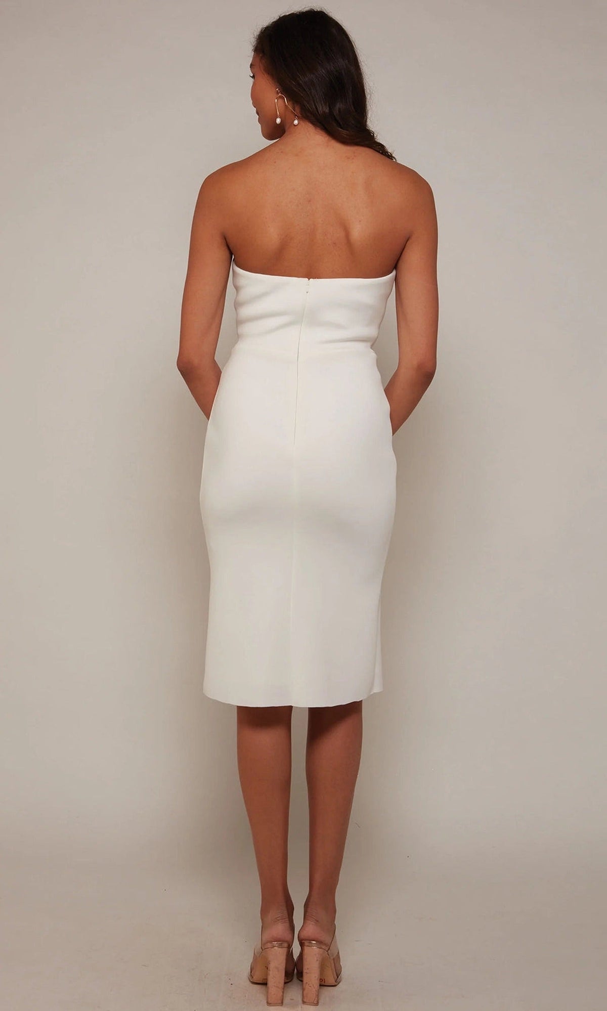 Alyce Paris 70048 - Strapless Scuba Knee-Length Dress