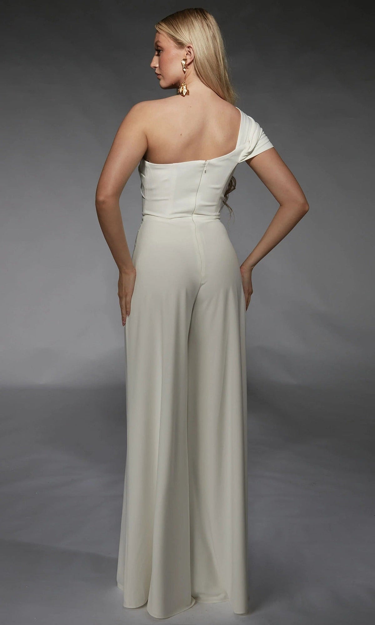 Alyce Paris 70066 - One Shoulder Elegant Jumpsuit