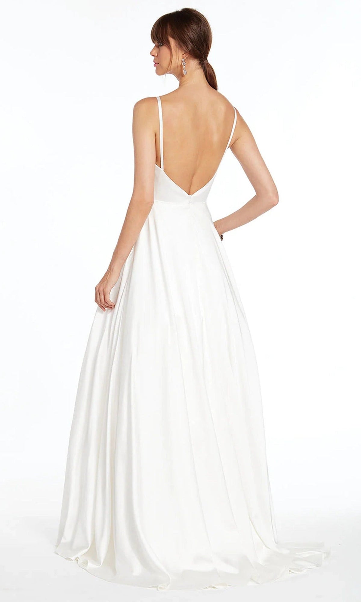 Alyce Paris 7009 - V-Neck A-Line Bridal Dress with Train