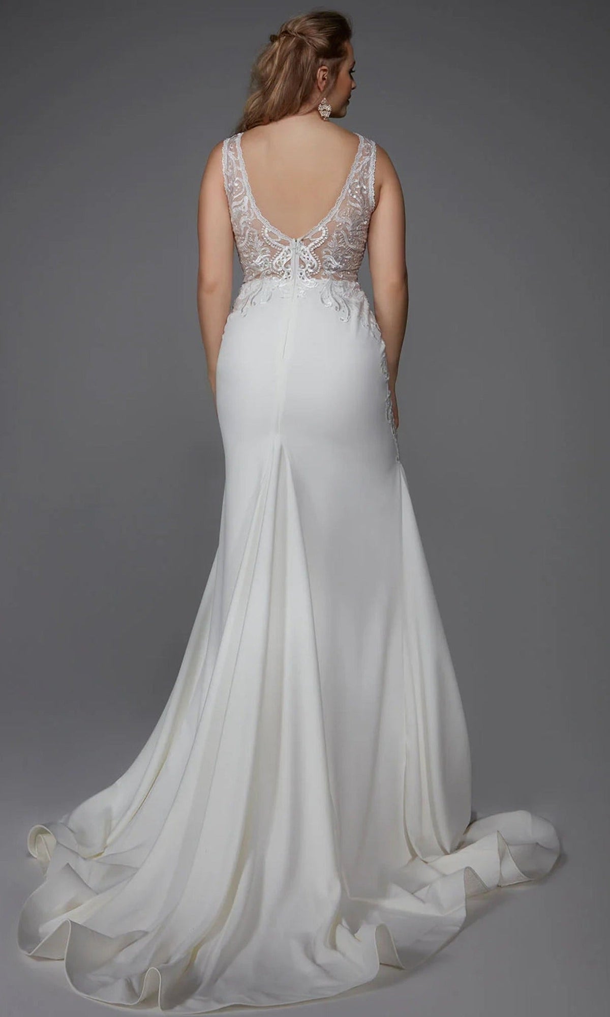 Alyce Paris 7016 - Illusion Lace Bodice Plunging V-Neck Gown