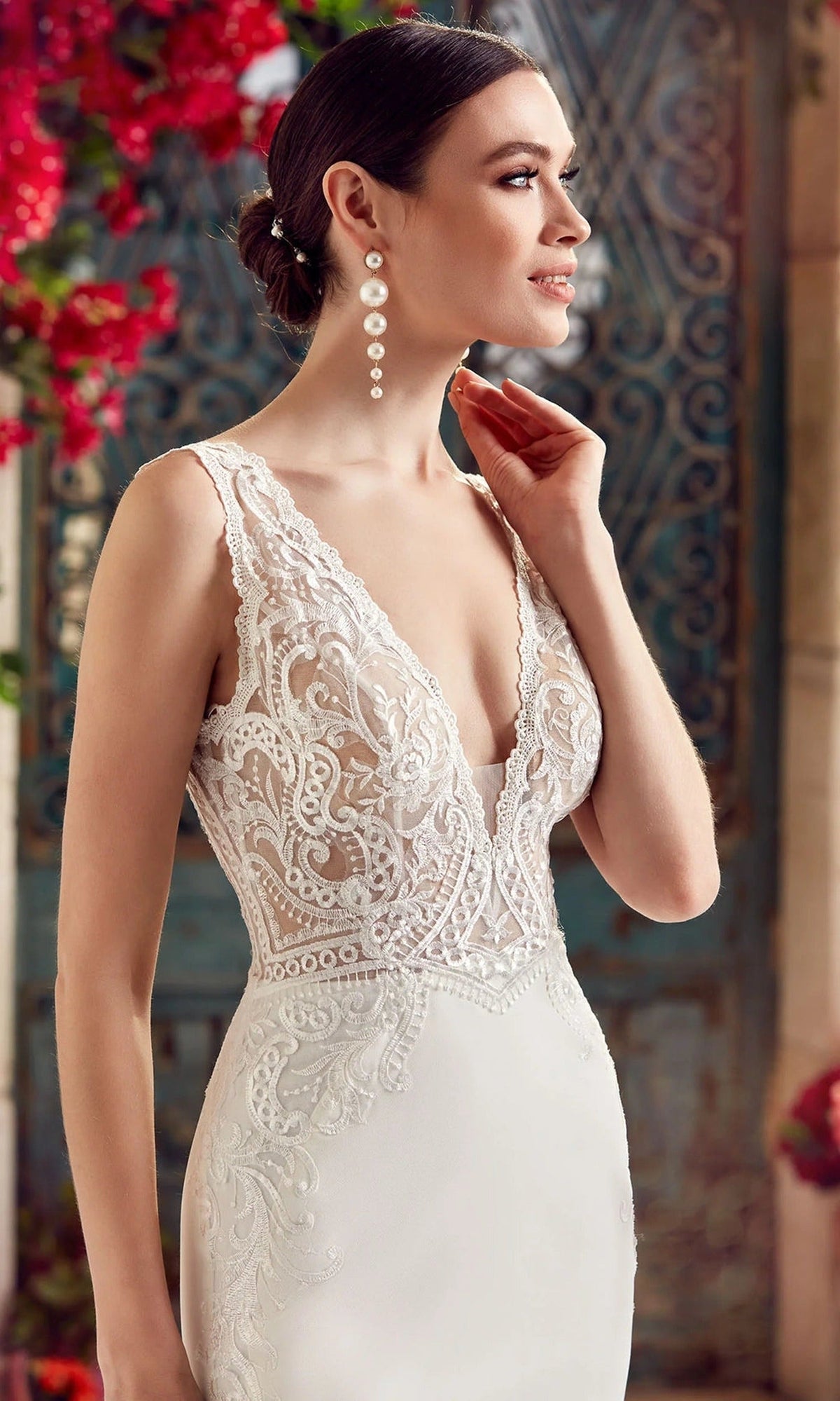 Alyce Paris 7016 - Illusion Lace Bodice Plunging V-Neck Gown