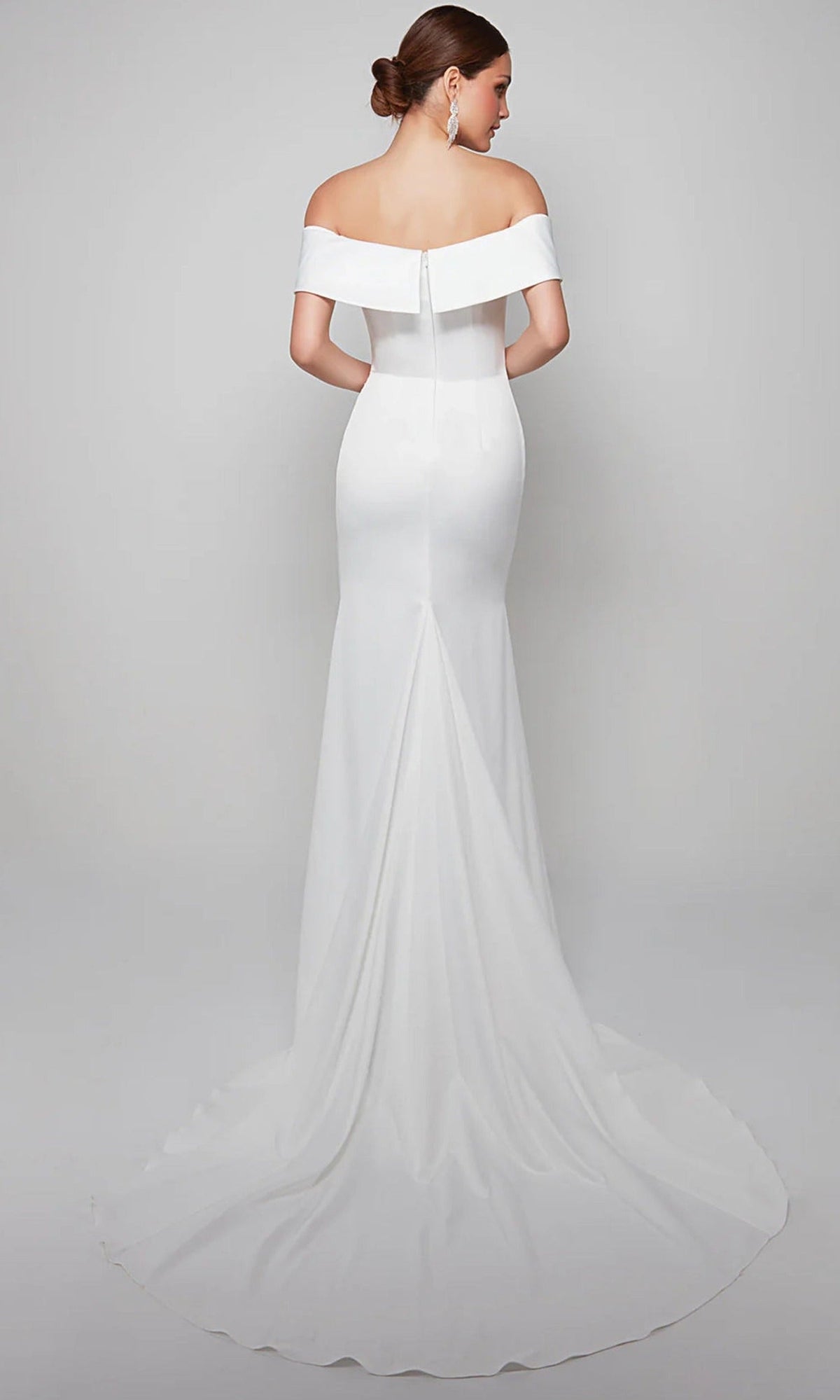Alyce Paris 7059 - Wrapped Off Shoulder Sheath Gown