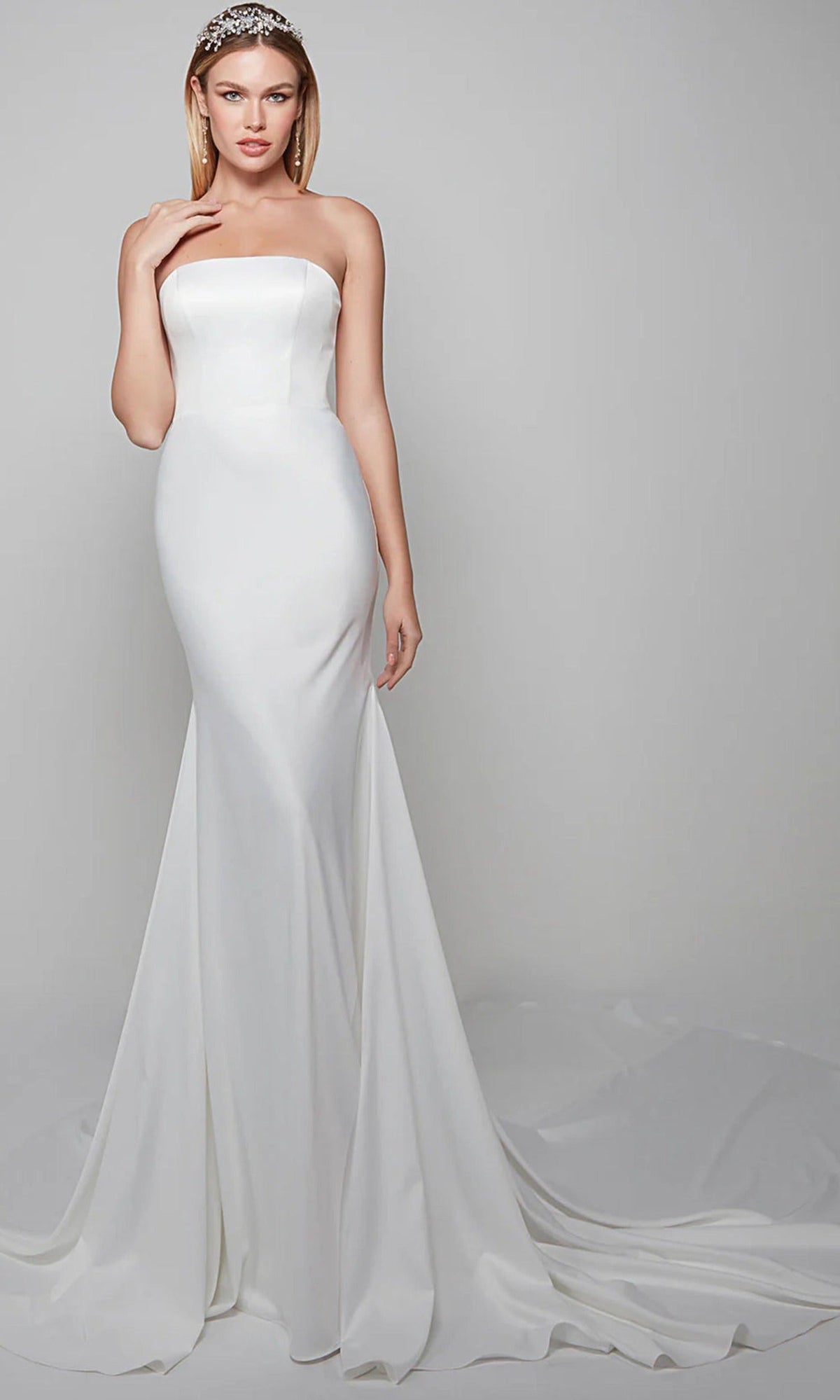 Alyce Paris 7060 - Strapless Trumpet Bridal Gown with Train