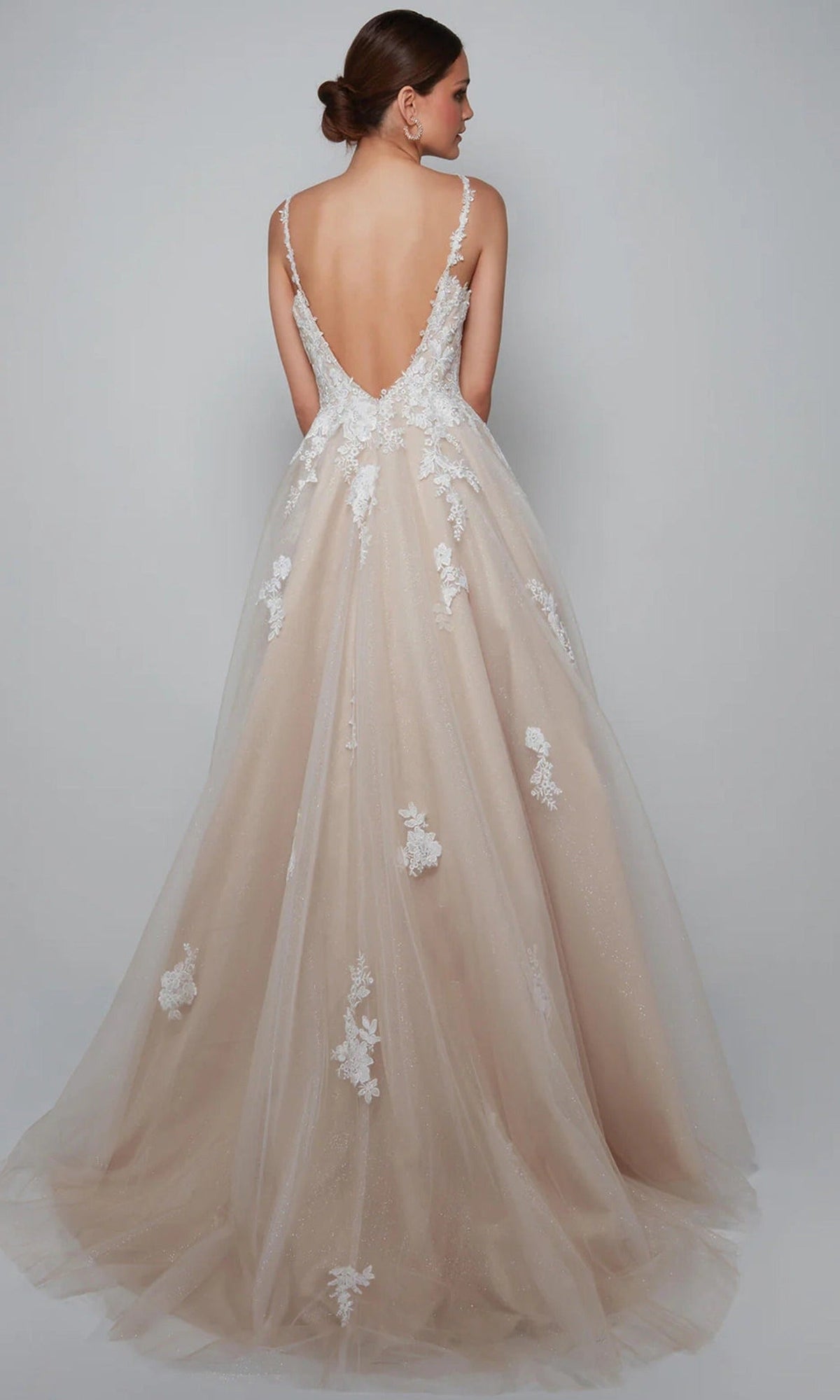 Alyce Paris 7084 - Lace Applique Tulle Bridal Ballgown