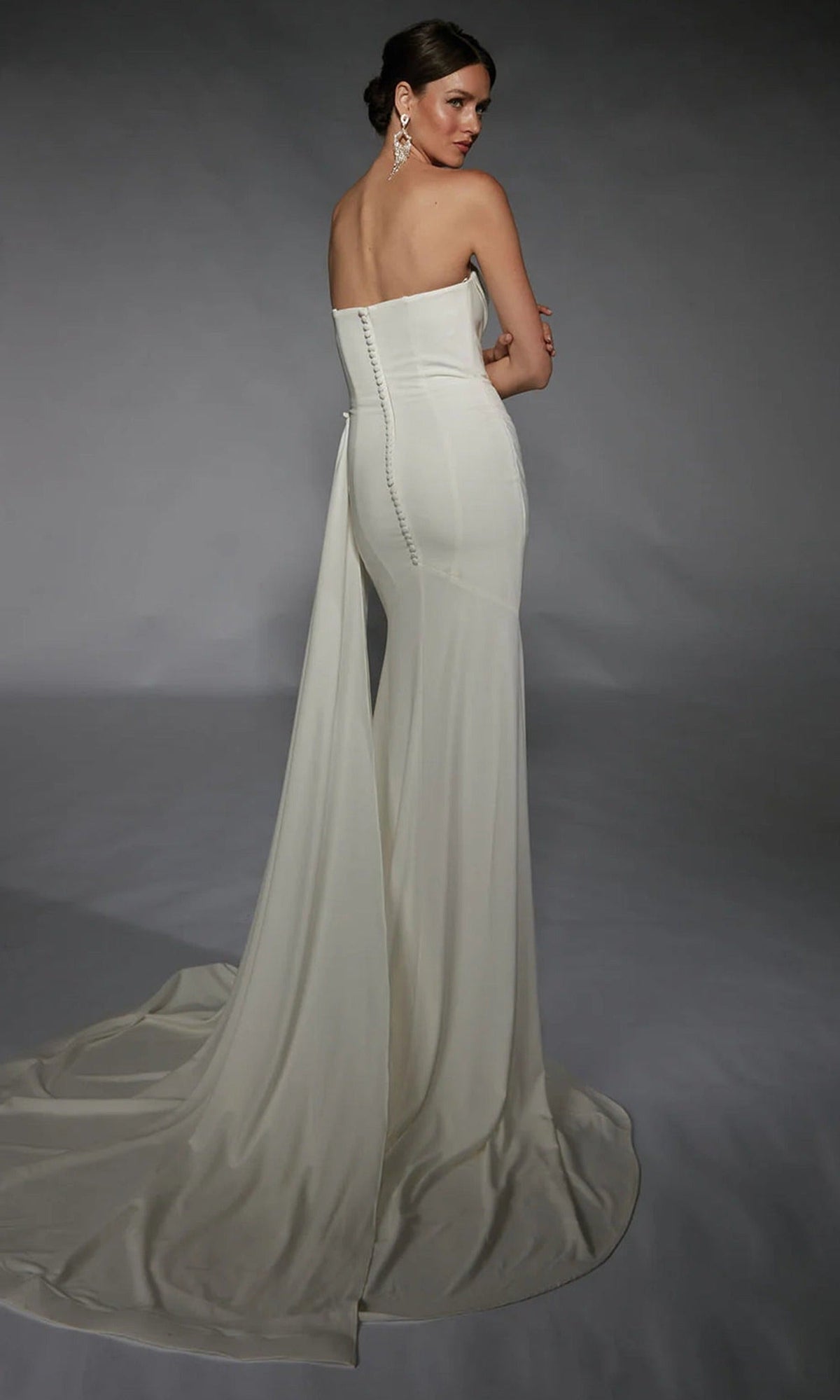 Alyce Paris 7105 - Cowl Neck Strapless Gown with Slit