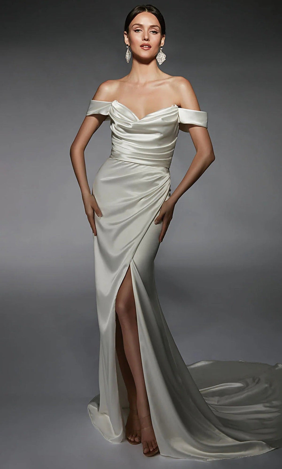Alyce Paris 7106 - Strapless Cowl Neckline Wedding Gown