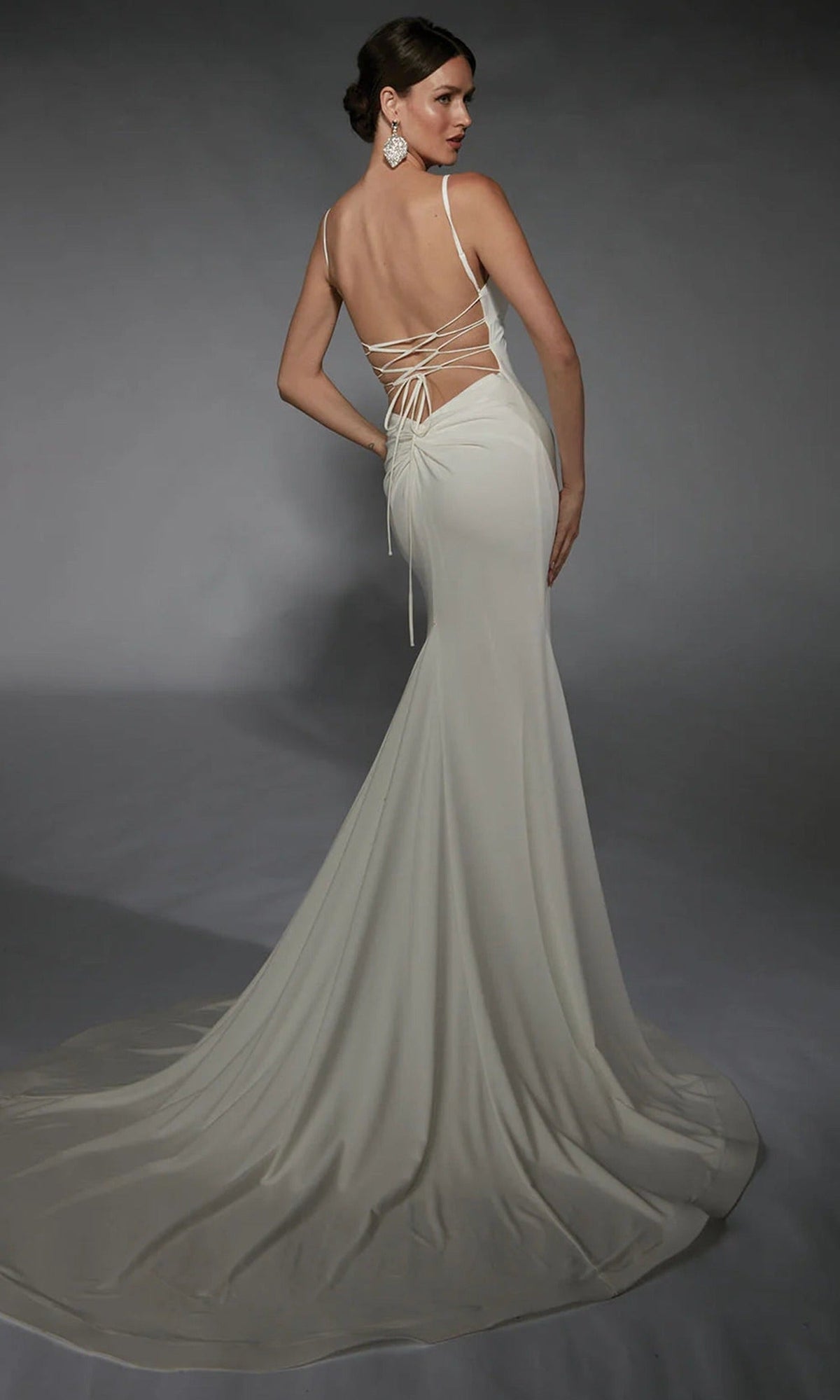 Alyce Paris 7108 - Spaghetti Strap A-line Minimalist Gown