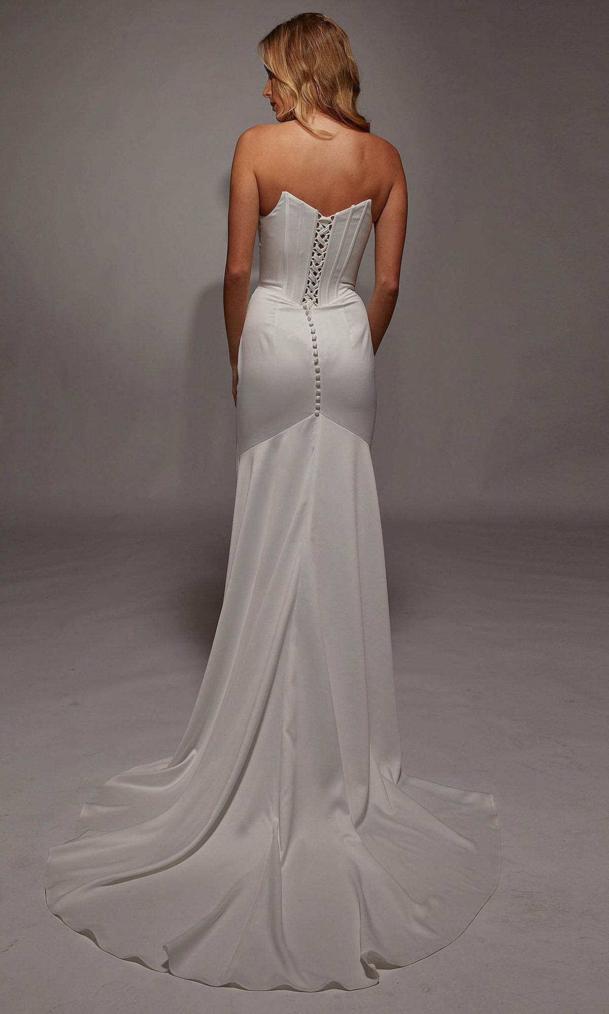 Alyce Paris 7139 - Scoop Neckline Corset Bodice Satin Gown