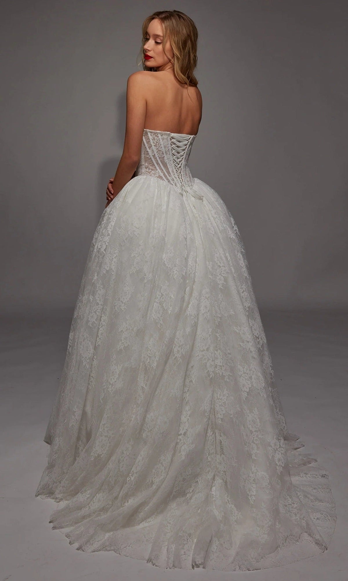Alyce Paris 7149 - Lace Ballgown with Corset Bodice