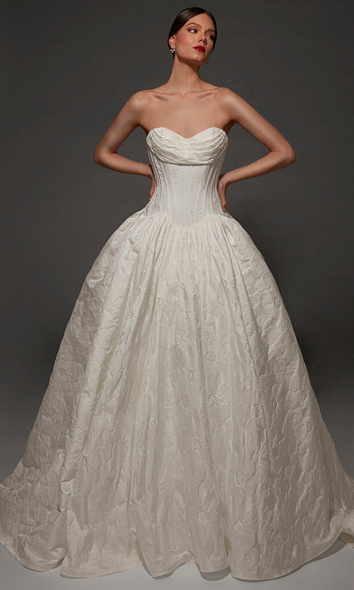 Alyce Paris 7165 - Floral Embossed Sweetheart Ballgown