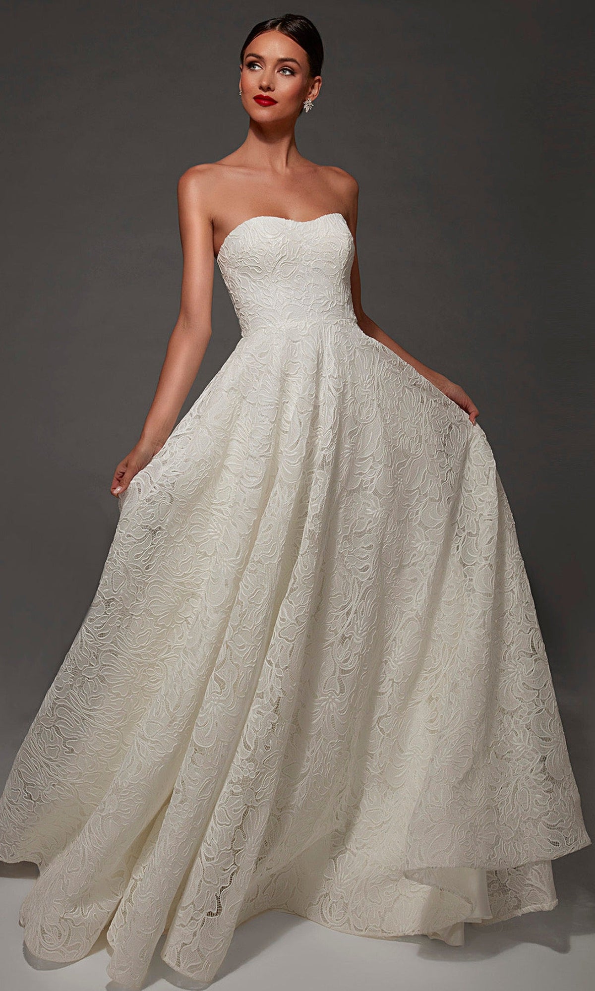 Alyce Paris 7178 - Allover Lace A-Line Wedding Gown