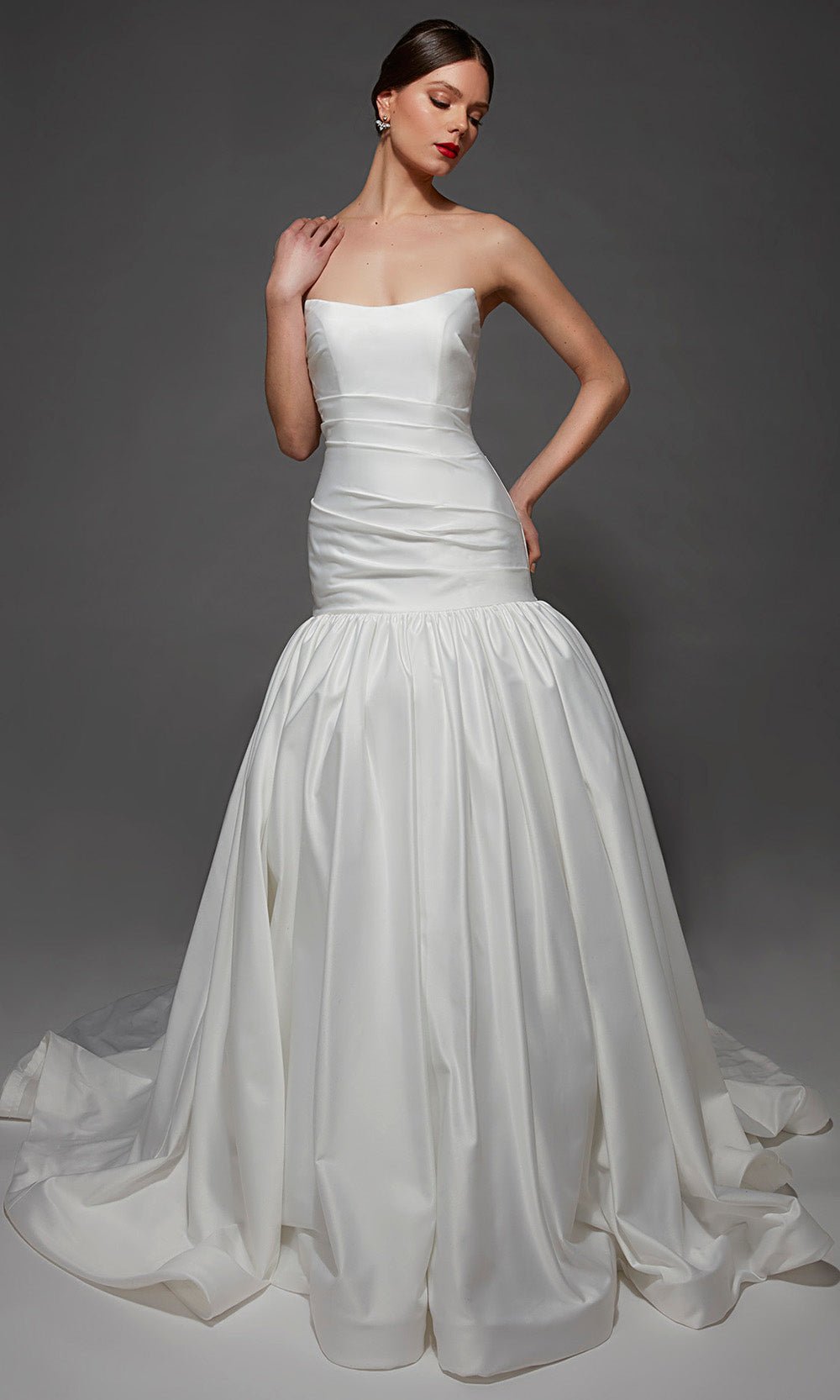 Alyce Paris 7181 - Straight Neckline Flared Wedding Gown - Silhouette Dresses