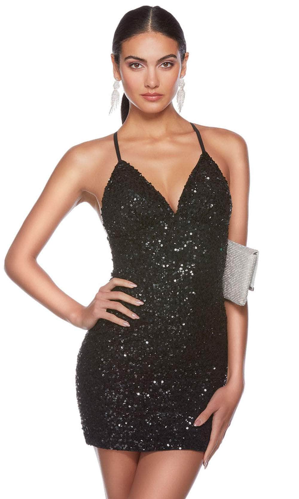 Alyce Paris 84000 - Sequin Sheath Cocktail Dress - back view