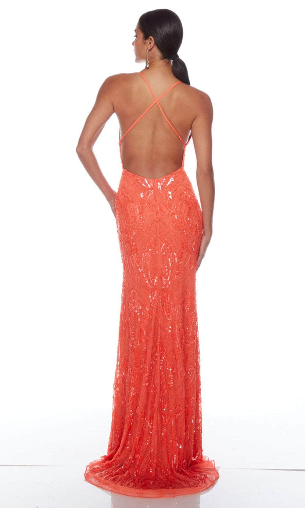 Alyce Paris 88006 - Embellished Sheath Long Dress - detail view