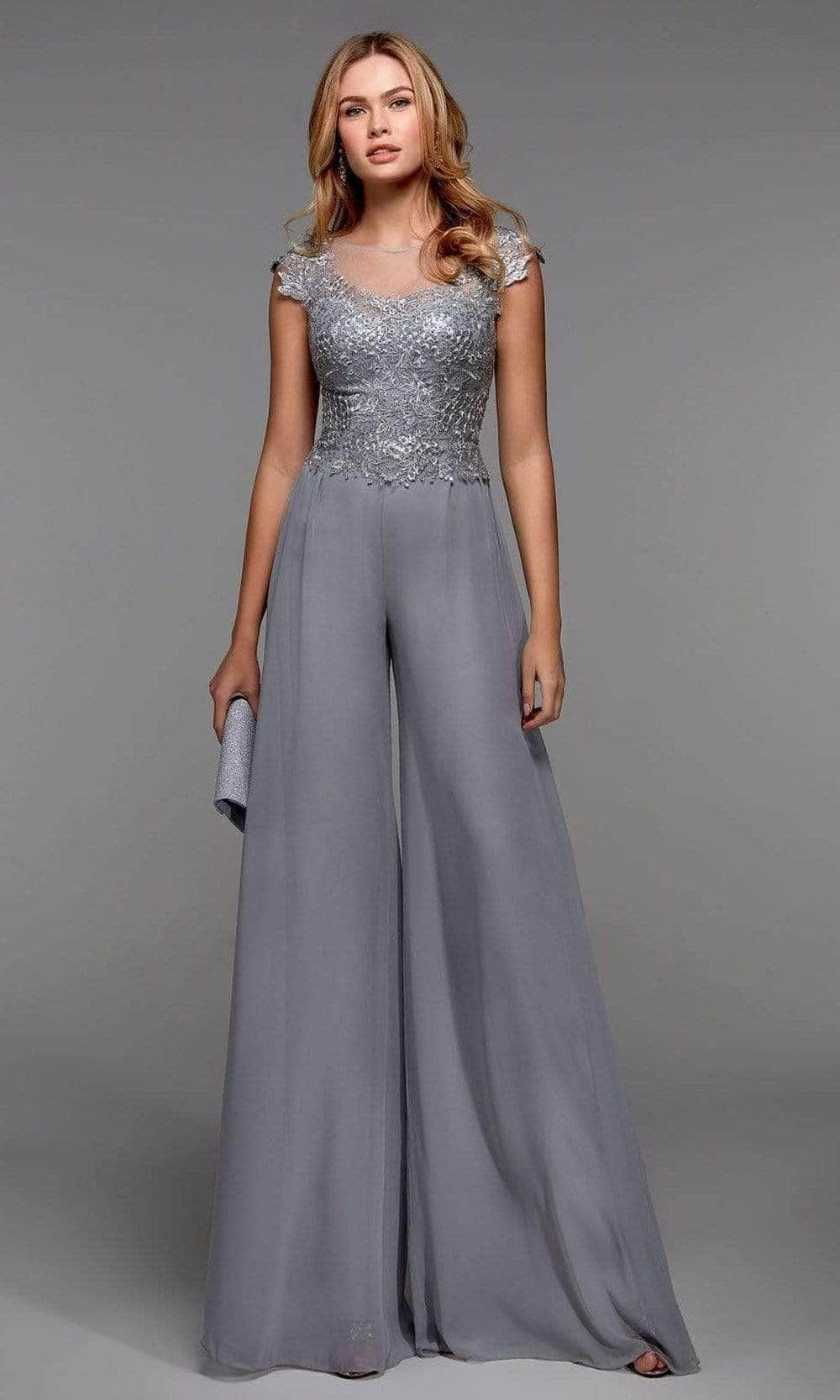 Alyce Paris - Lace Bodice Jumpsuit 27488 - designer formal jumpsuit at Silhouette Dresses
