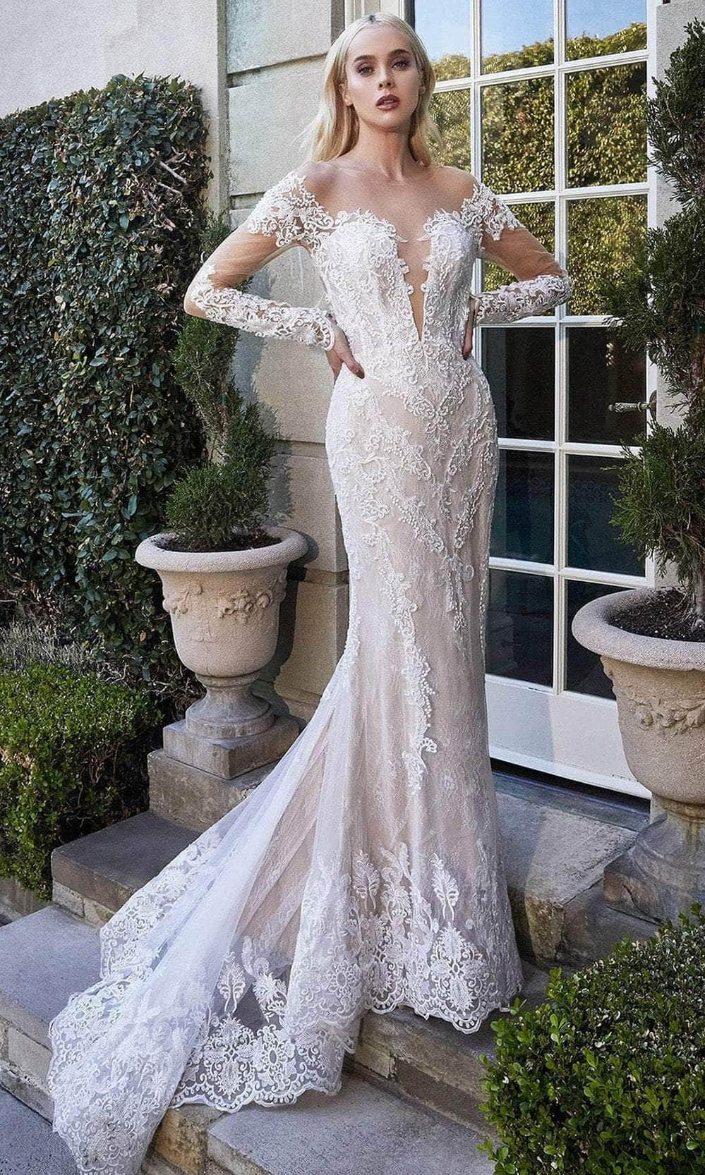 Andrea and Leo A1022 - Bohemian Lace Bridal Gown - designer wedding dress at Silhouette Dresses