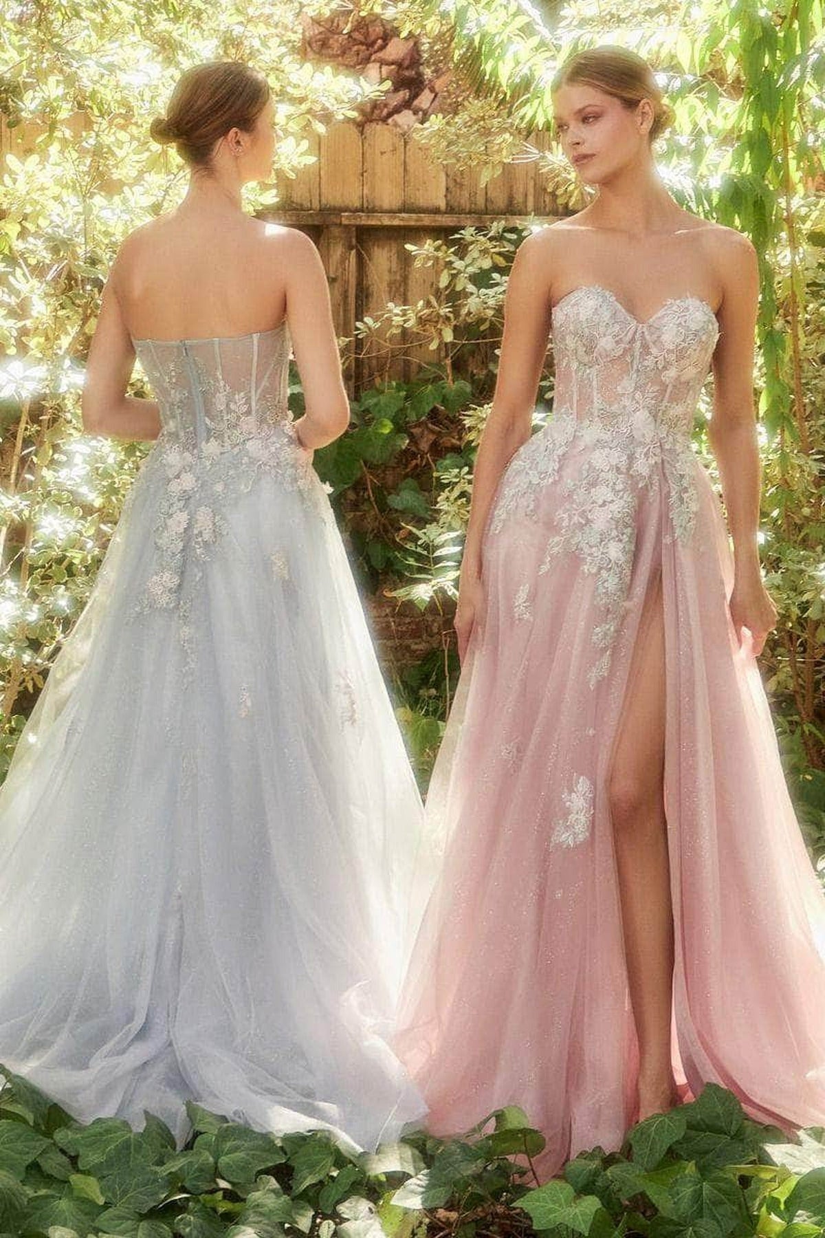 Andrea and Leo A1089 - Floral Corset Tulle Prom Dress