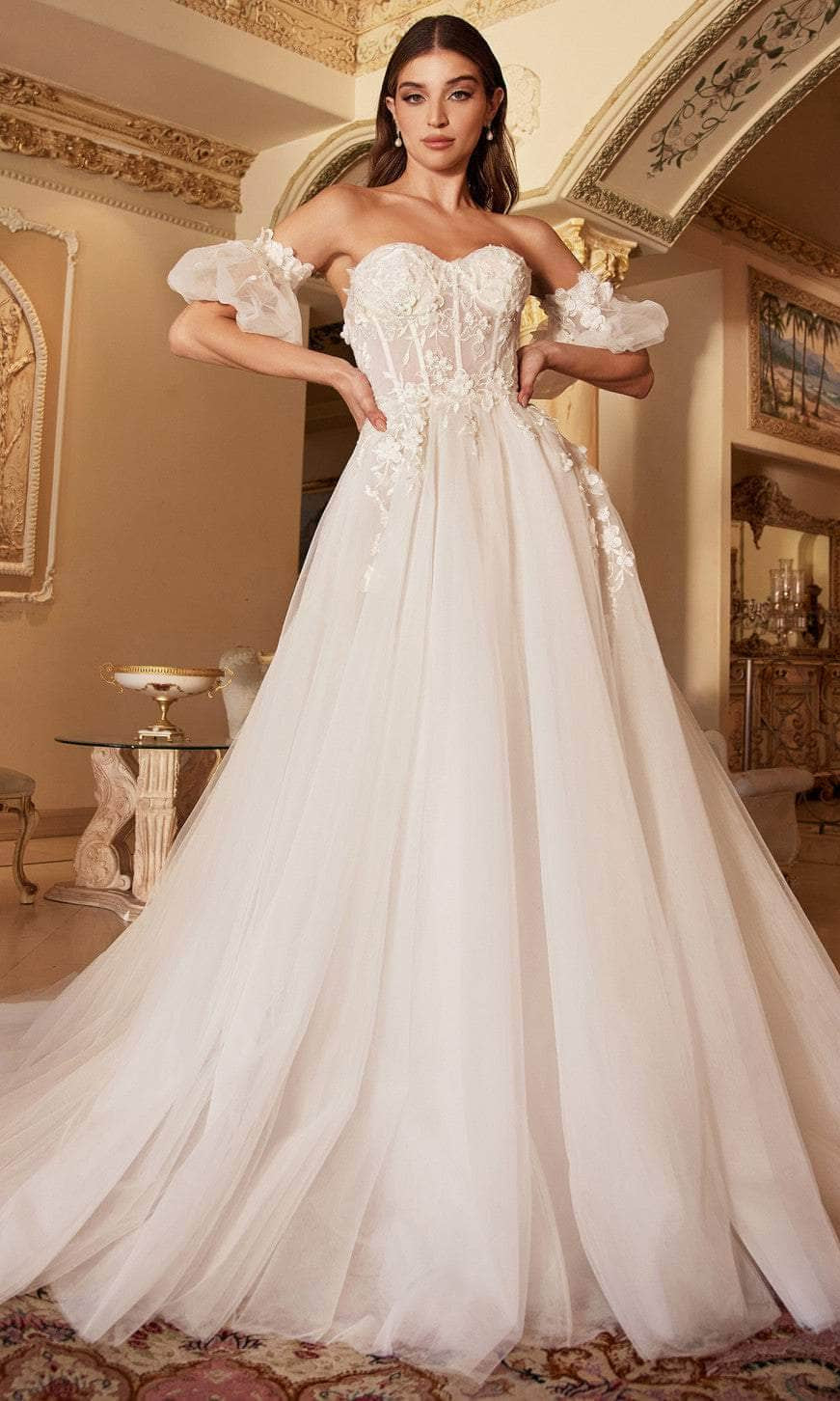 Andrea and Leo A1103W - Lace Corset Bridal Gown - designer wedding dress at Silhouette Dresses